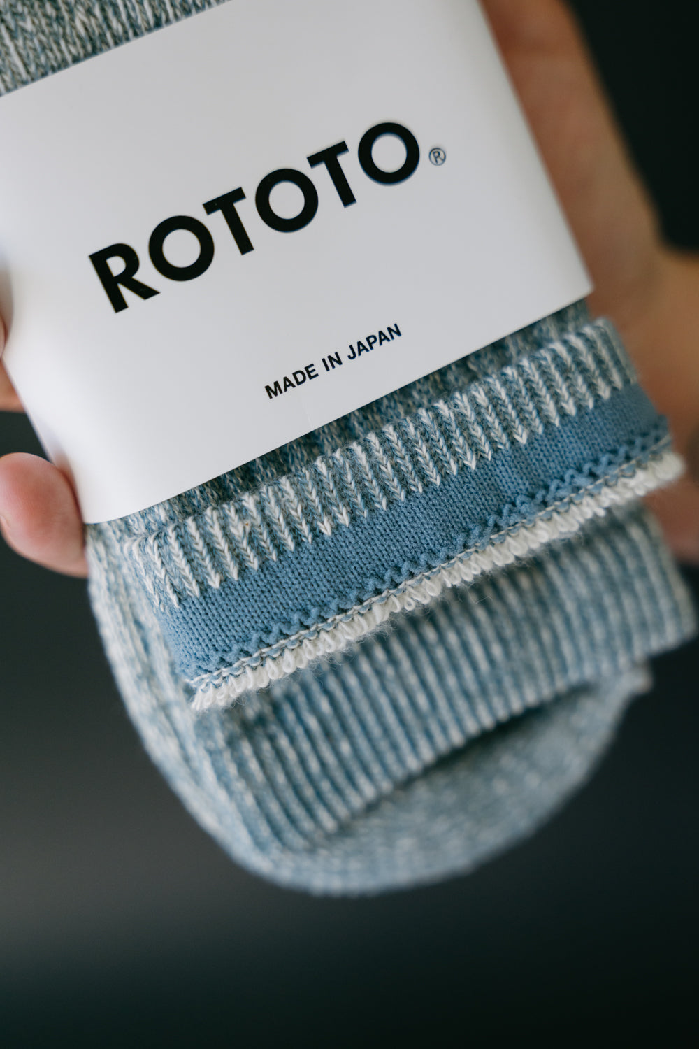 R1380 - Double Faced Organic Mid Sock - Light Blue 3 R1380 - Double Faced Organic Mid Sock - Light Blue