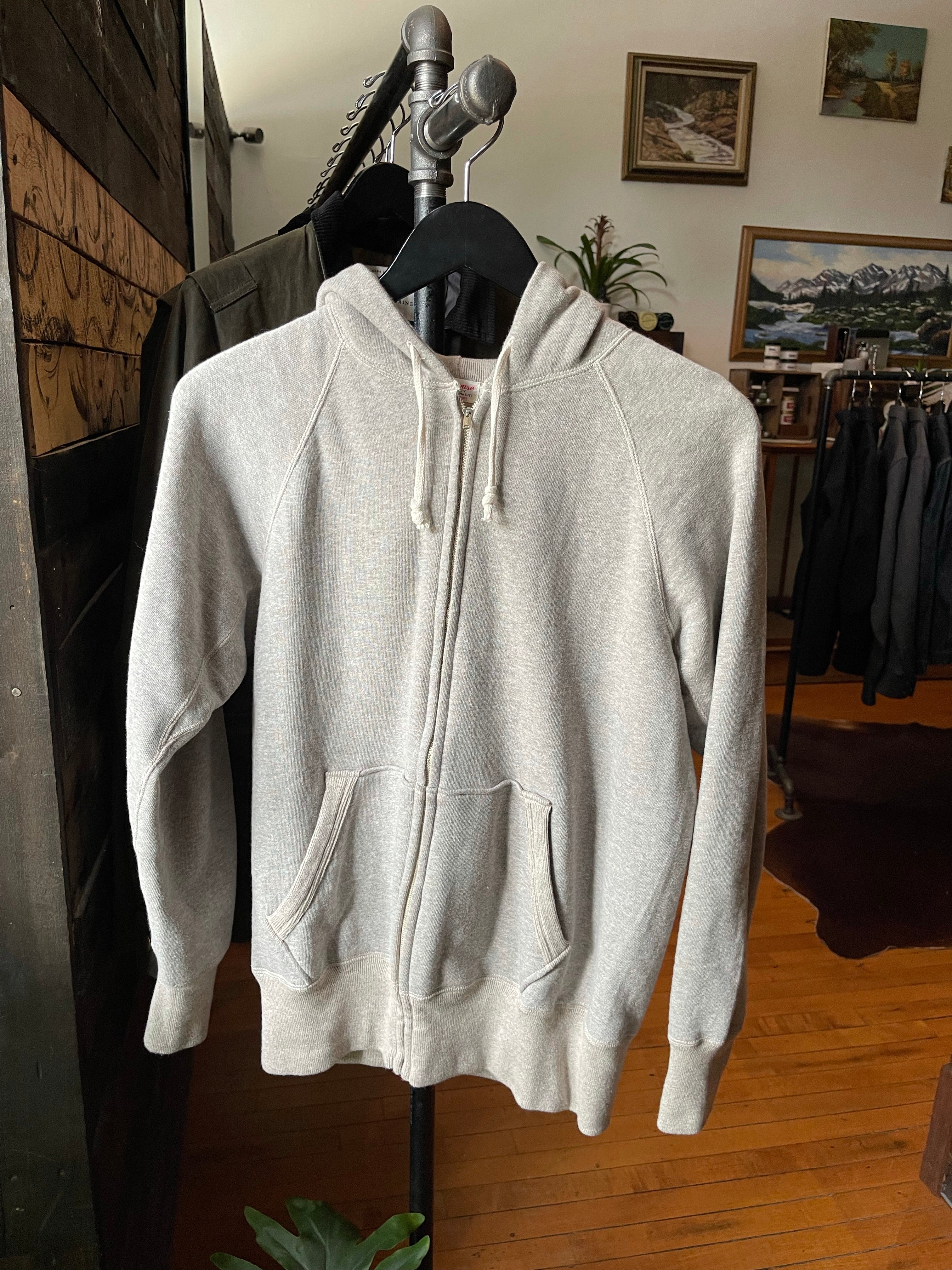 Gently Used Warehouse & Co. - Lot 451 - Loopwheel Full-Zip Hoodie - Heather Grey - 40