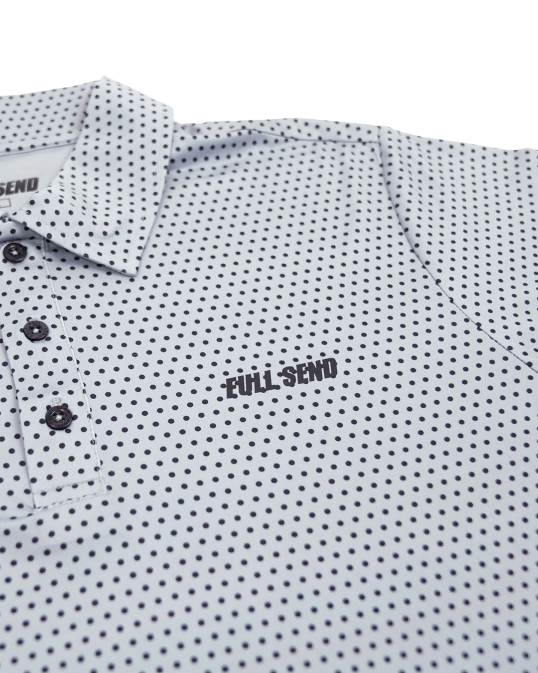 Full Send Golf Mini Dot Grey/Black Polo 2 Full Send Golf Mini Dot Grey/Black Polo