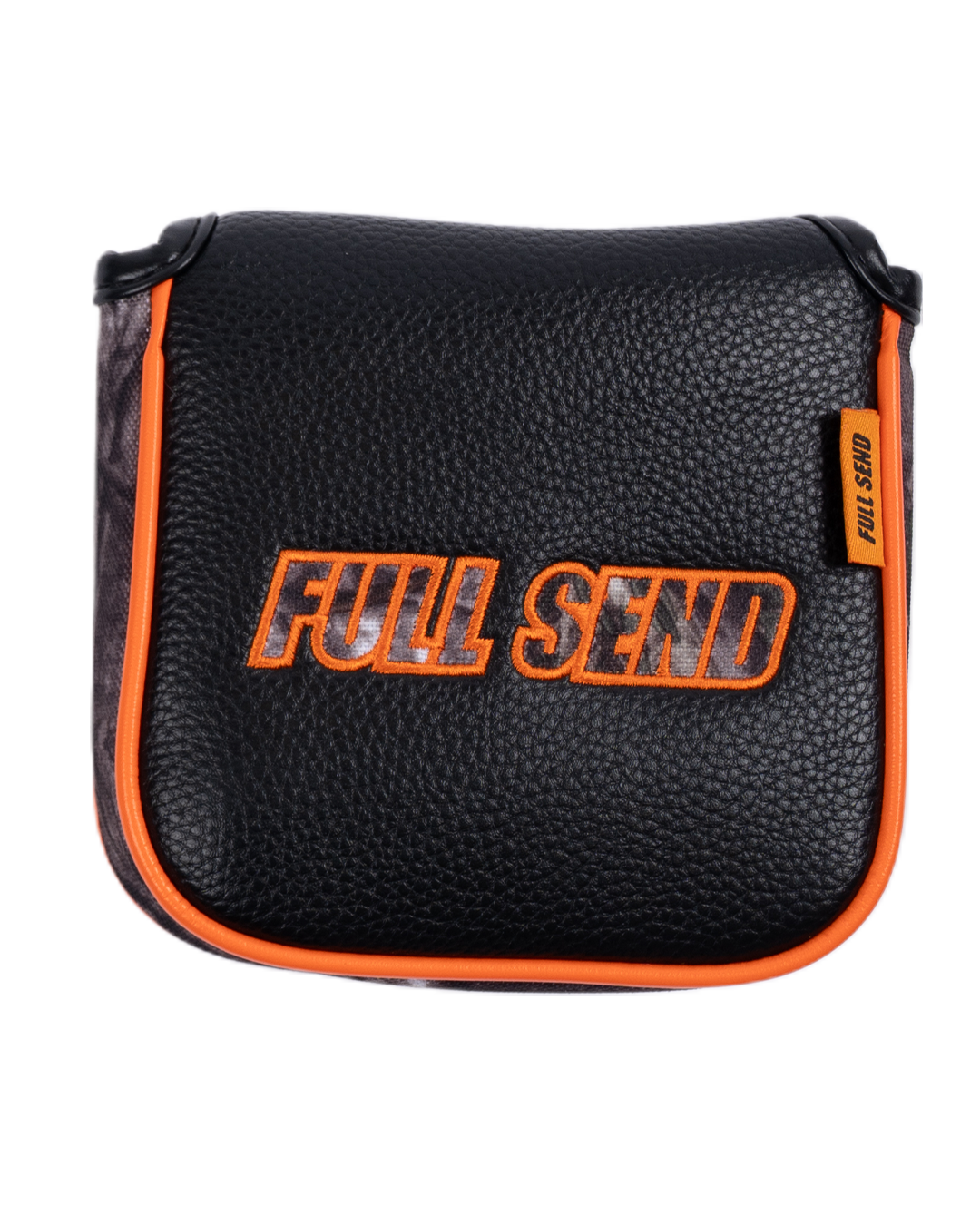 Full Send Golf Orange Camo Mallet Putter Cover
