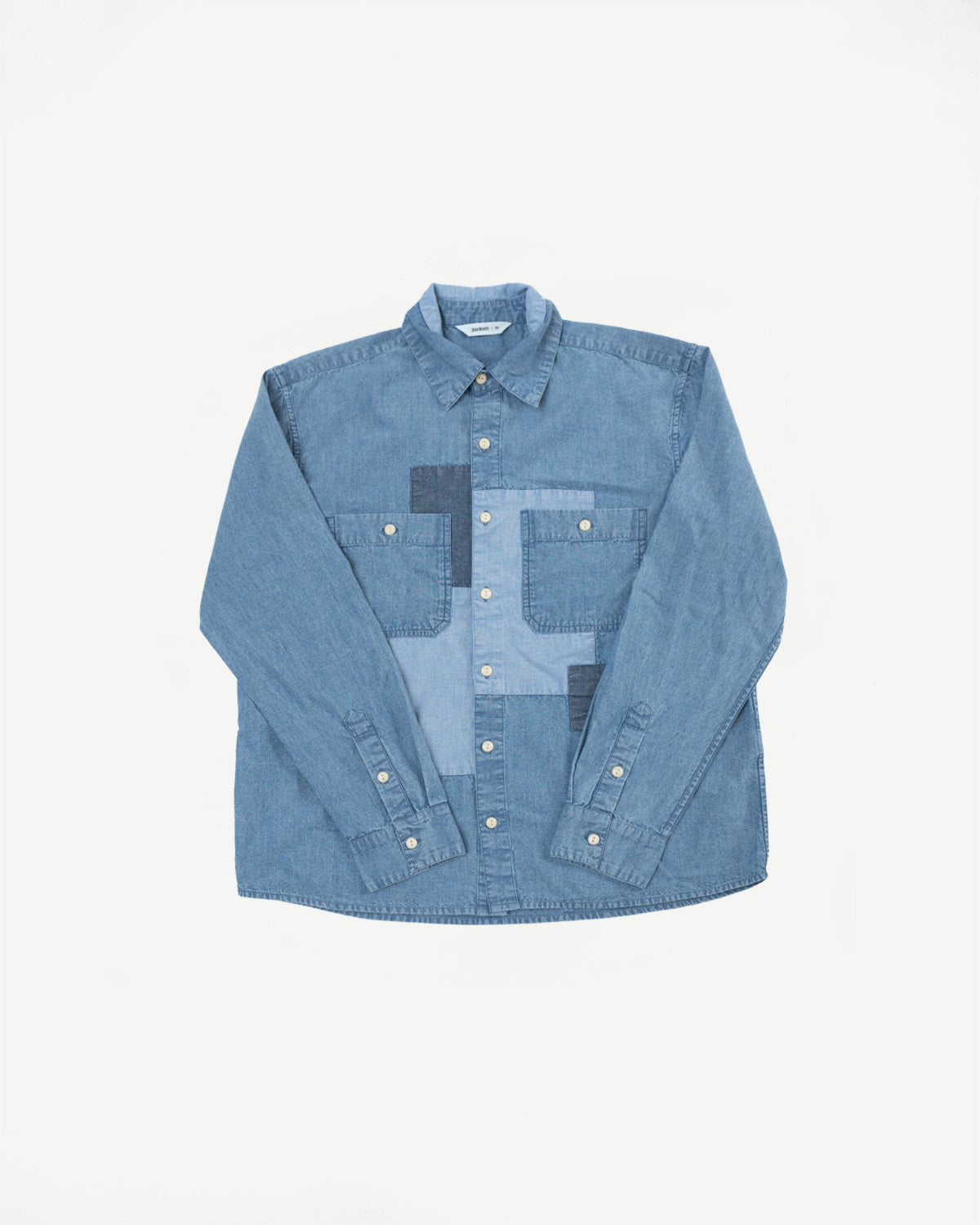 Utility Shirt Patchwork Chambray - Indigo