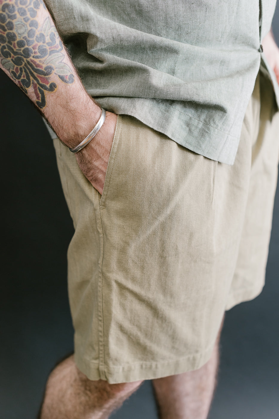 Drawstring Shorts HBT - Sand 14 Drawstring Shorts HBT - Sand