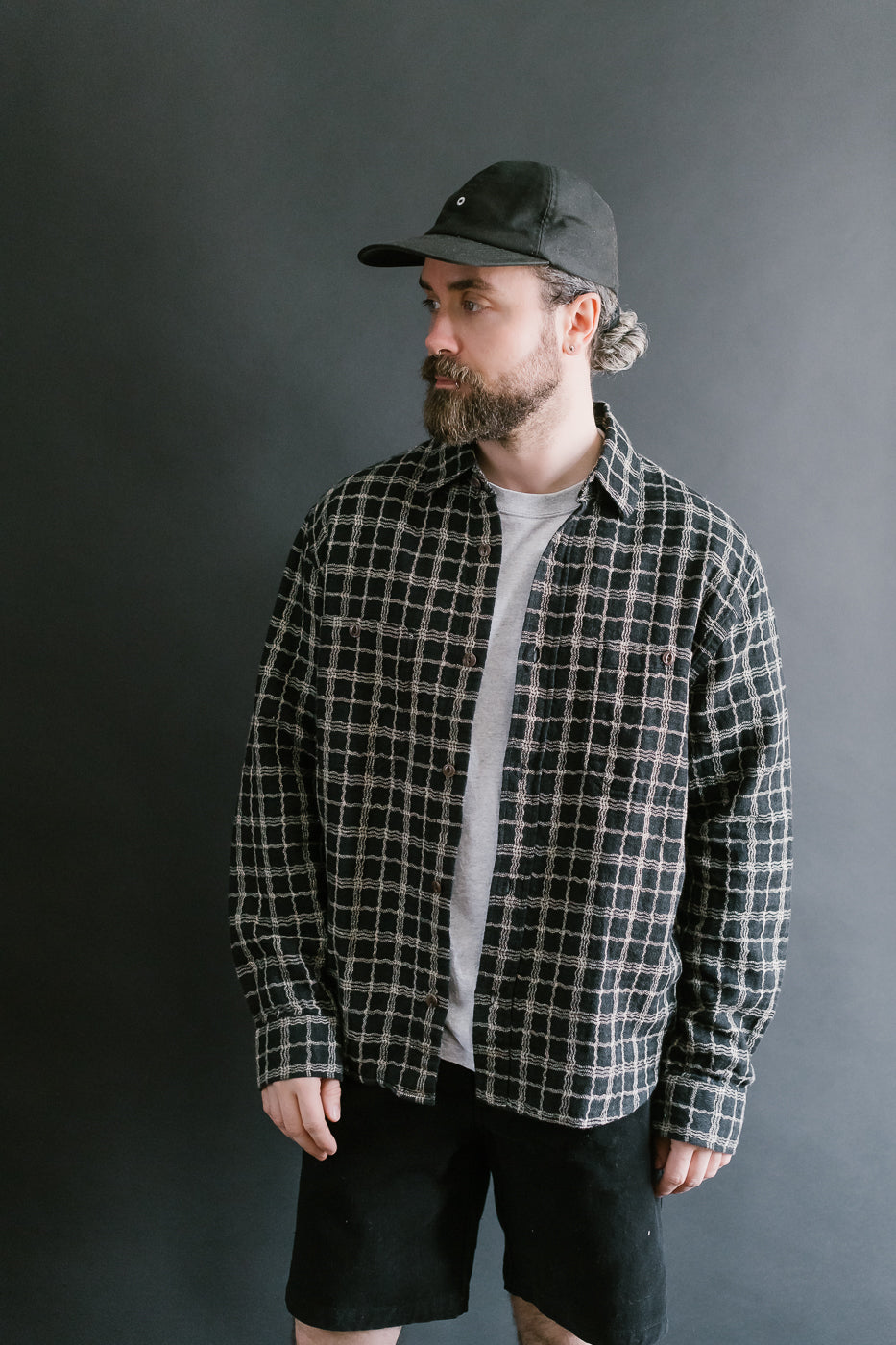 Utility Shirt Wavy Check - Black, Ecru 11 Utility Shirt Wavy Check - Black, Ecru