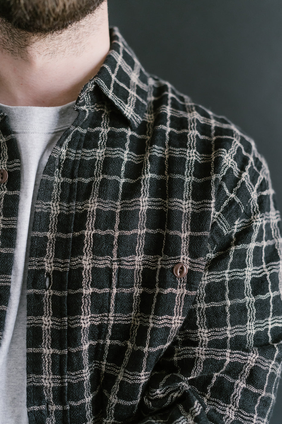 Utility Shirt Wavy Check - Black, Ecru 13 Utility Shirt Wavy Check - Black, Ecru