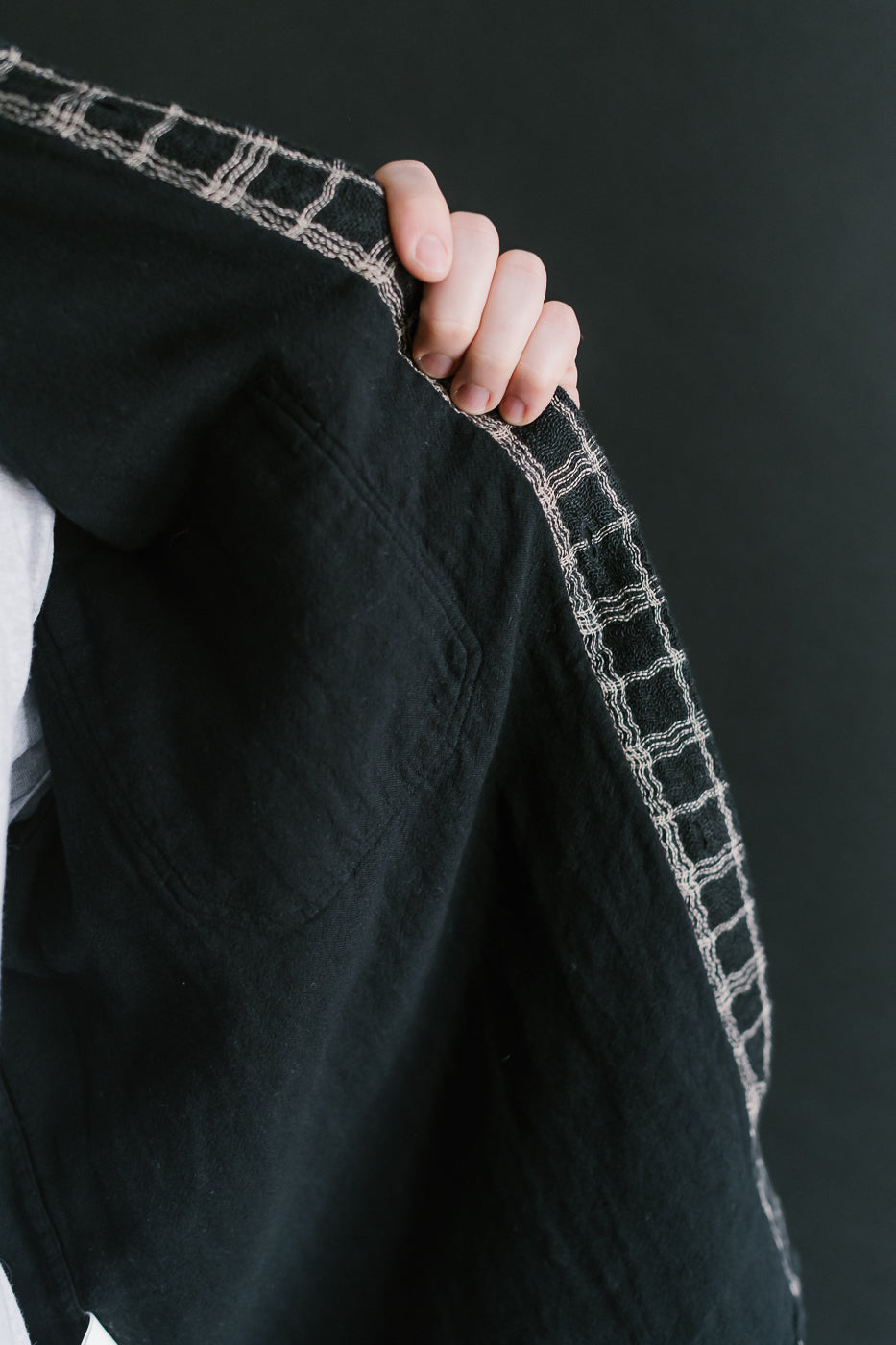 Utility Shirt Wavy Check - Black, Ecru 14 Utility Shirt Wavy Check - Black, Ecru
