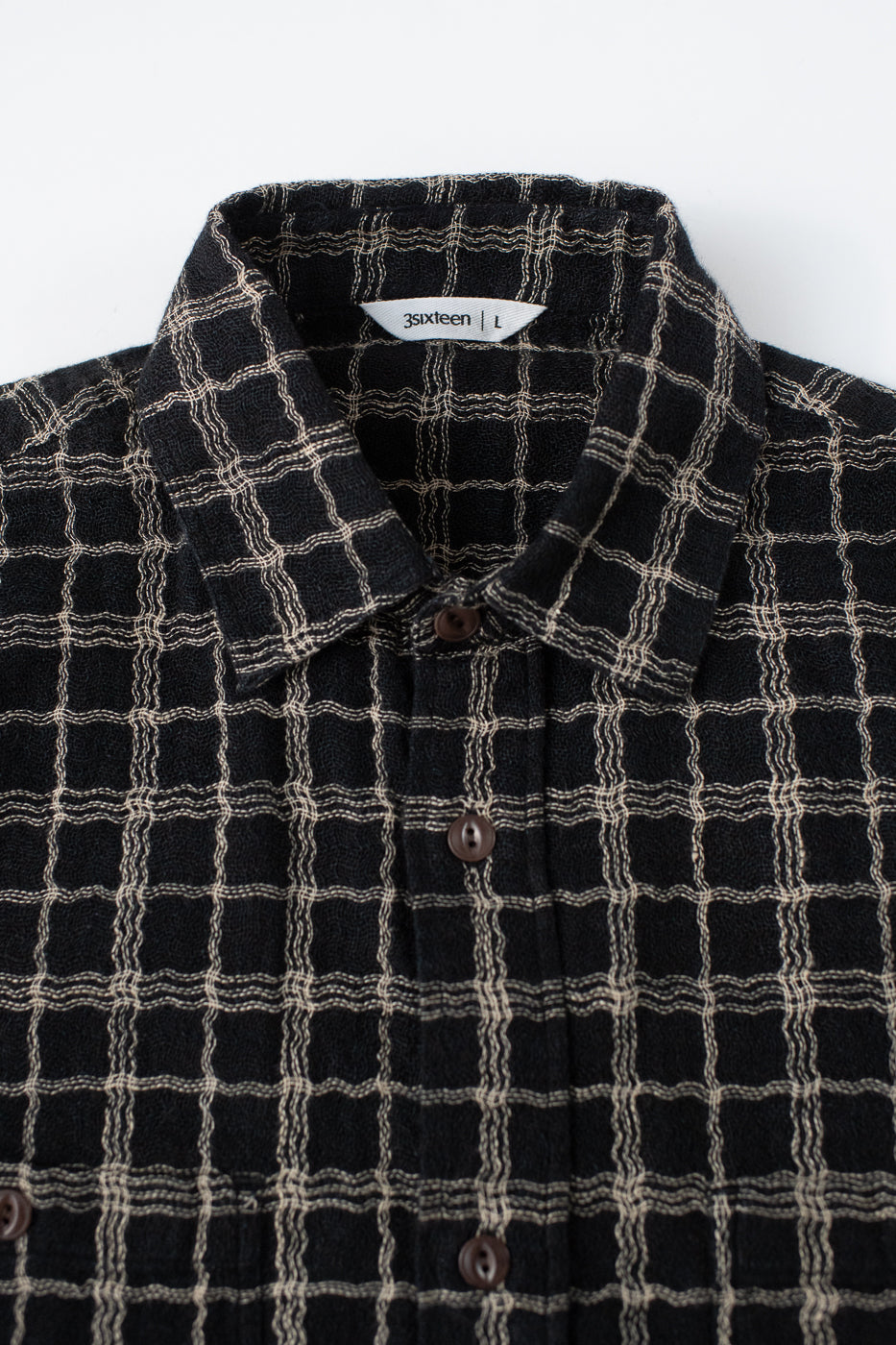 Utility Shirt Wavy Check - Black, Ecru 2 Utility Shirt Wavy Check - Black, Ecru