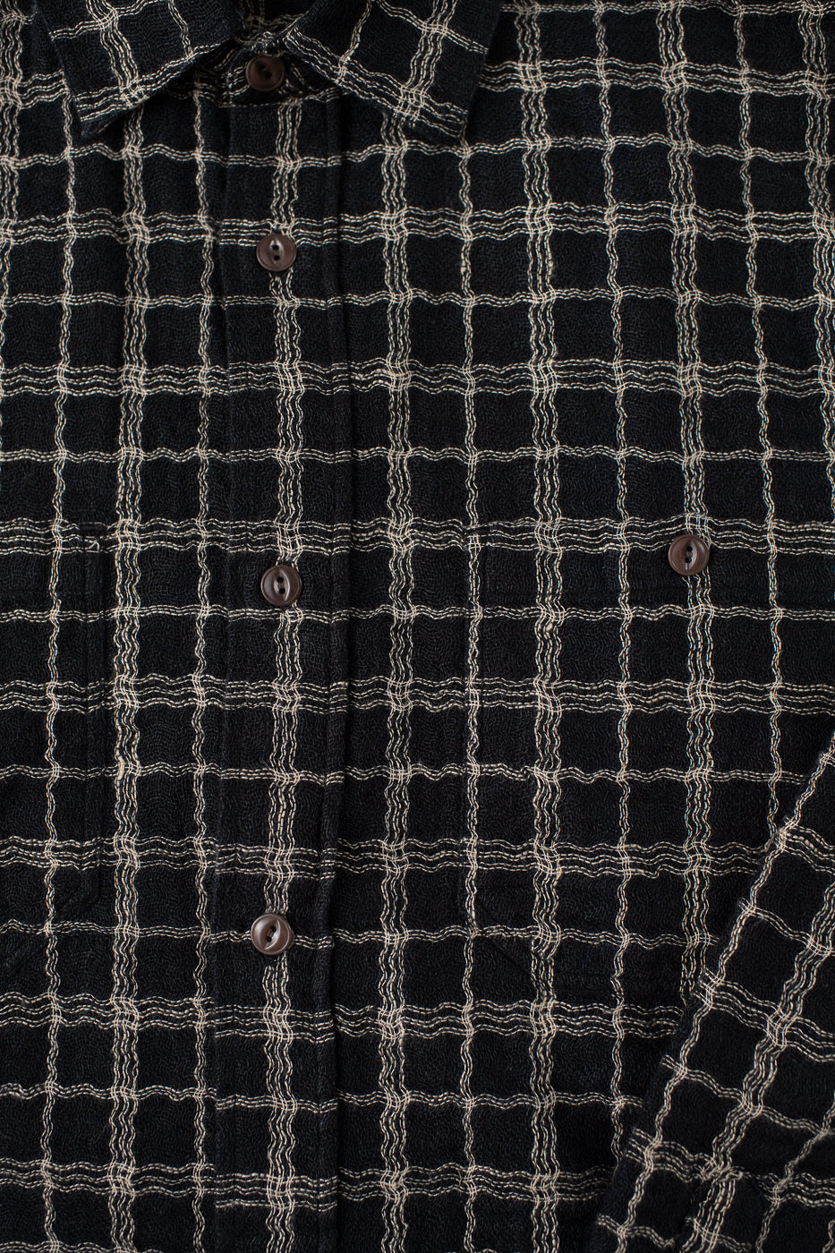 Utility Shirt Wavy Check - Black, Ecru 3 Utility Shirt Wavy Check - Black, Ecru