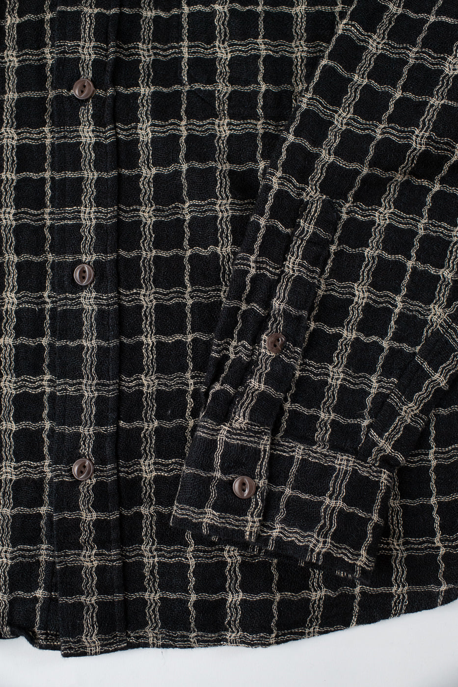 Utility Shirt Wavy Check - Black, Ecru 4 Utility Shirt Wavy Check - Black, Ecru