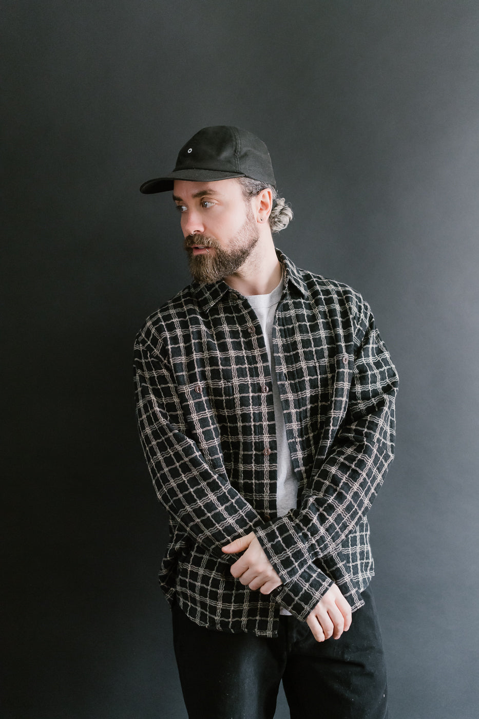 Utility Shirt Wavy Check - Black, Ecru 6 Utility Shirt Wavy Check - Black, Ecru