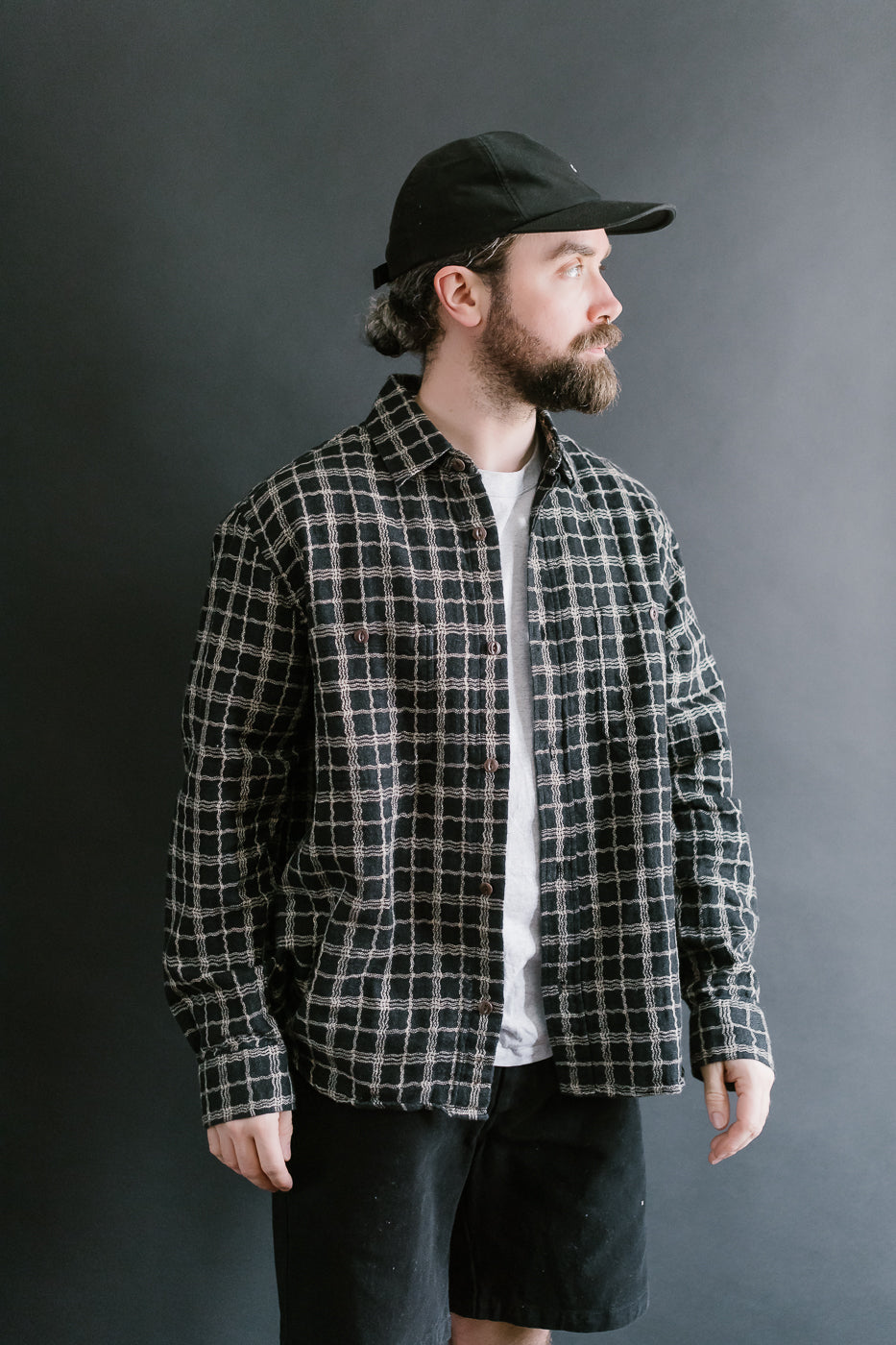 Utility Shirt Wavy Check - Black, Ecru 7 Utility Shirt Wavy Check - Black, Ecru