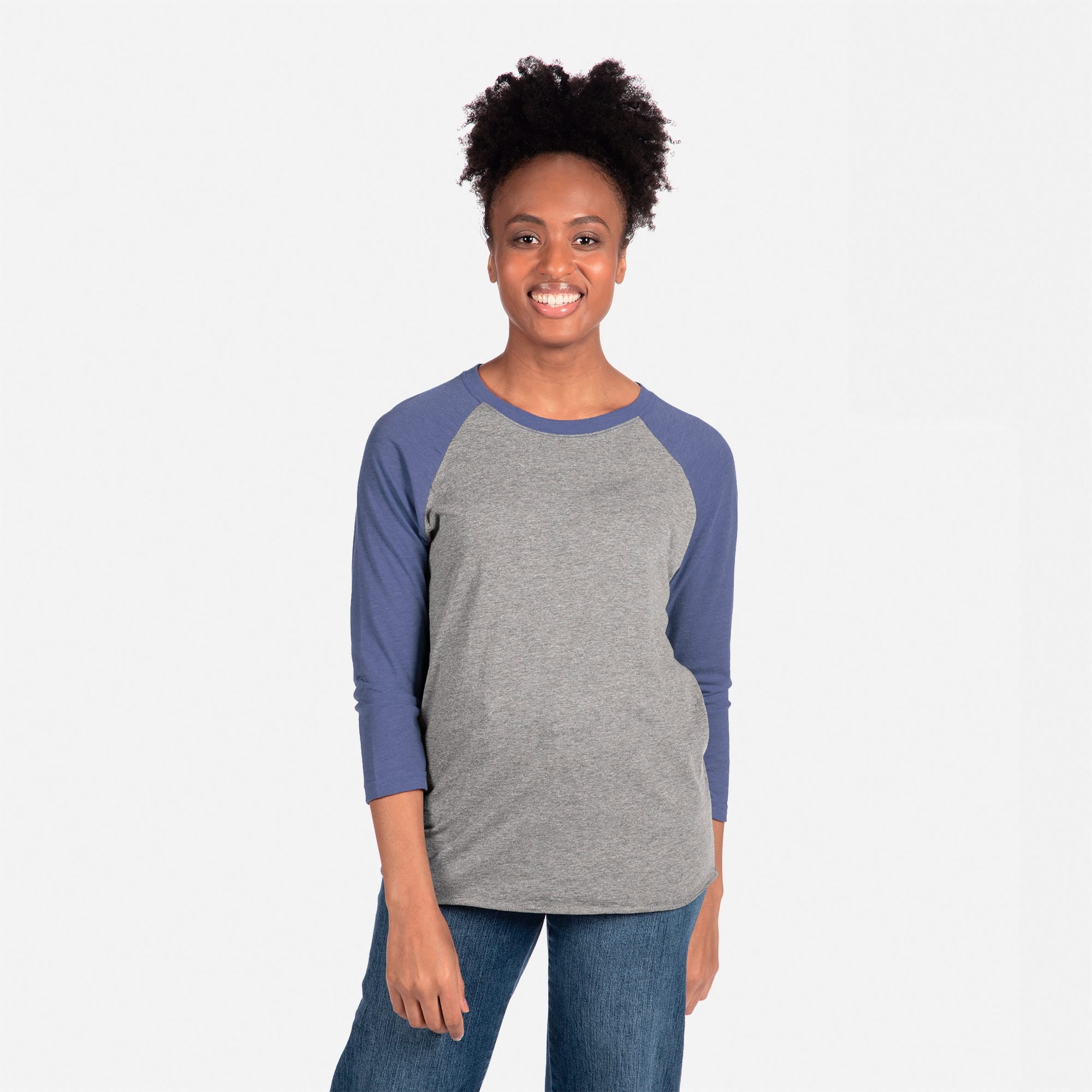 Tri-Blend 3/4 Raglan T-Shirt 3 Tri-Blend 3/4 Raglan T-Shirt