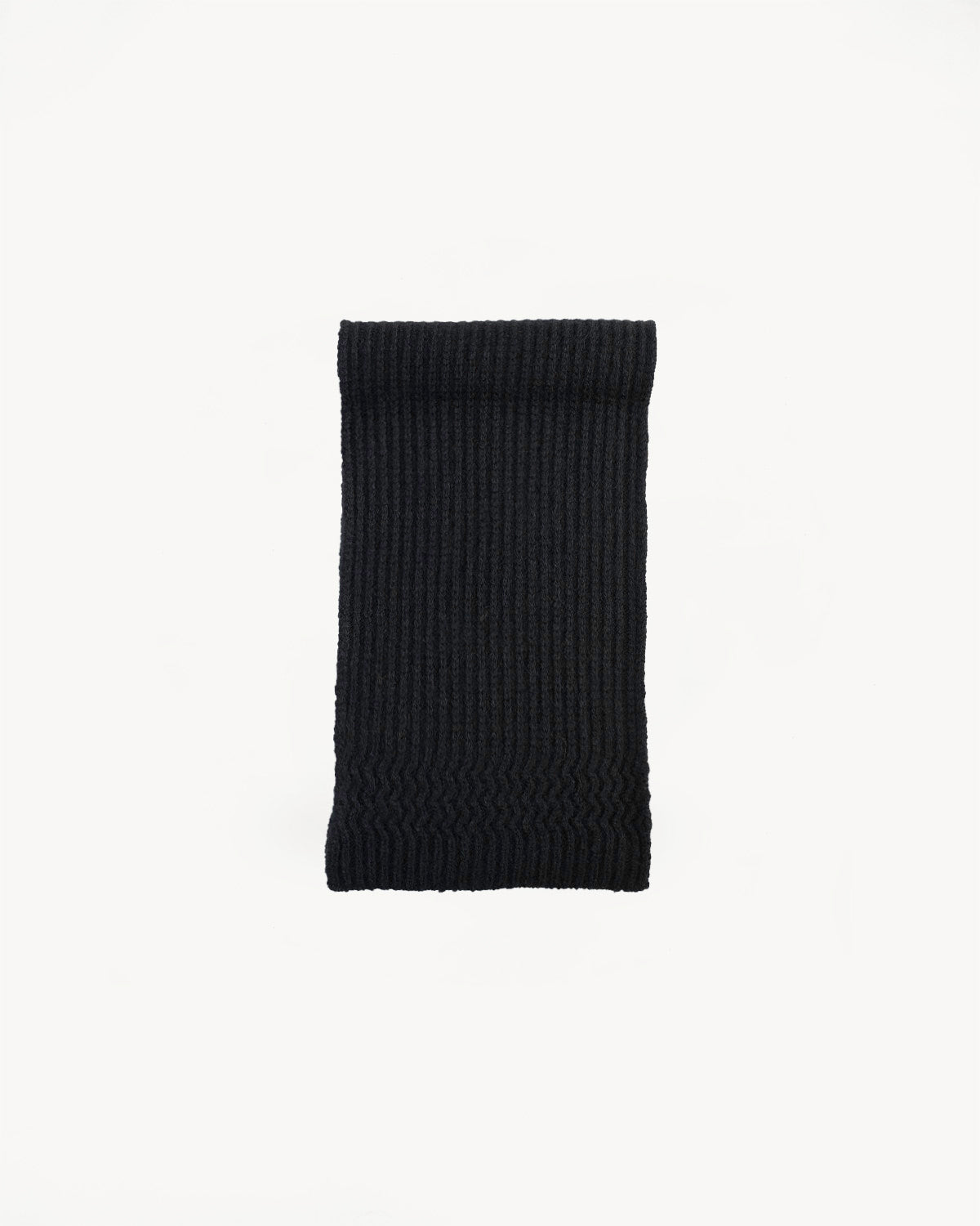 Alpaca Rib Scarf - Black