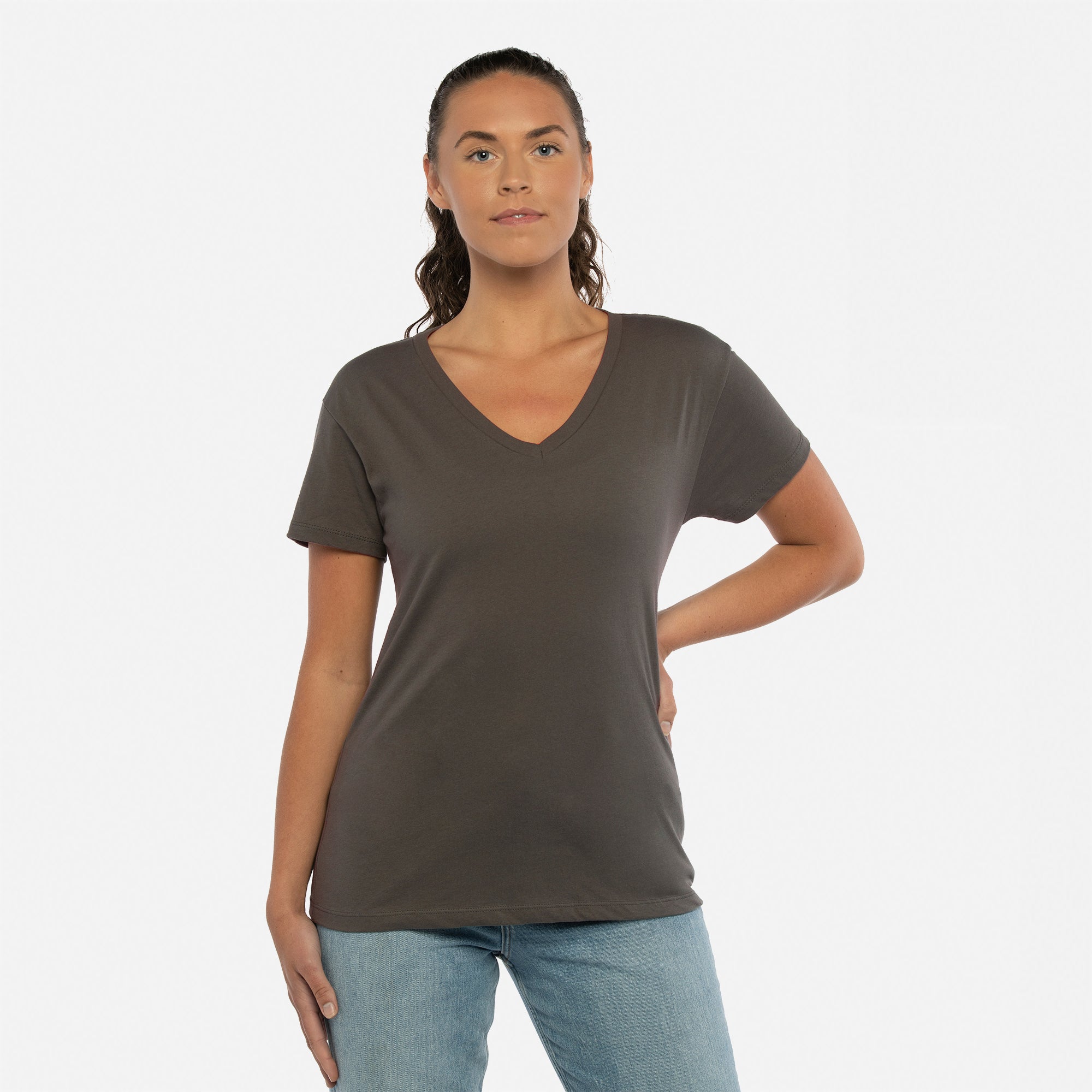 Women's Cotton V-Neck T-Shirt 1 Women's Cotton V-Neck T-Shirt