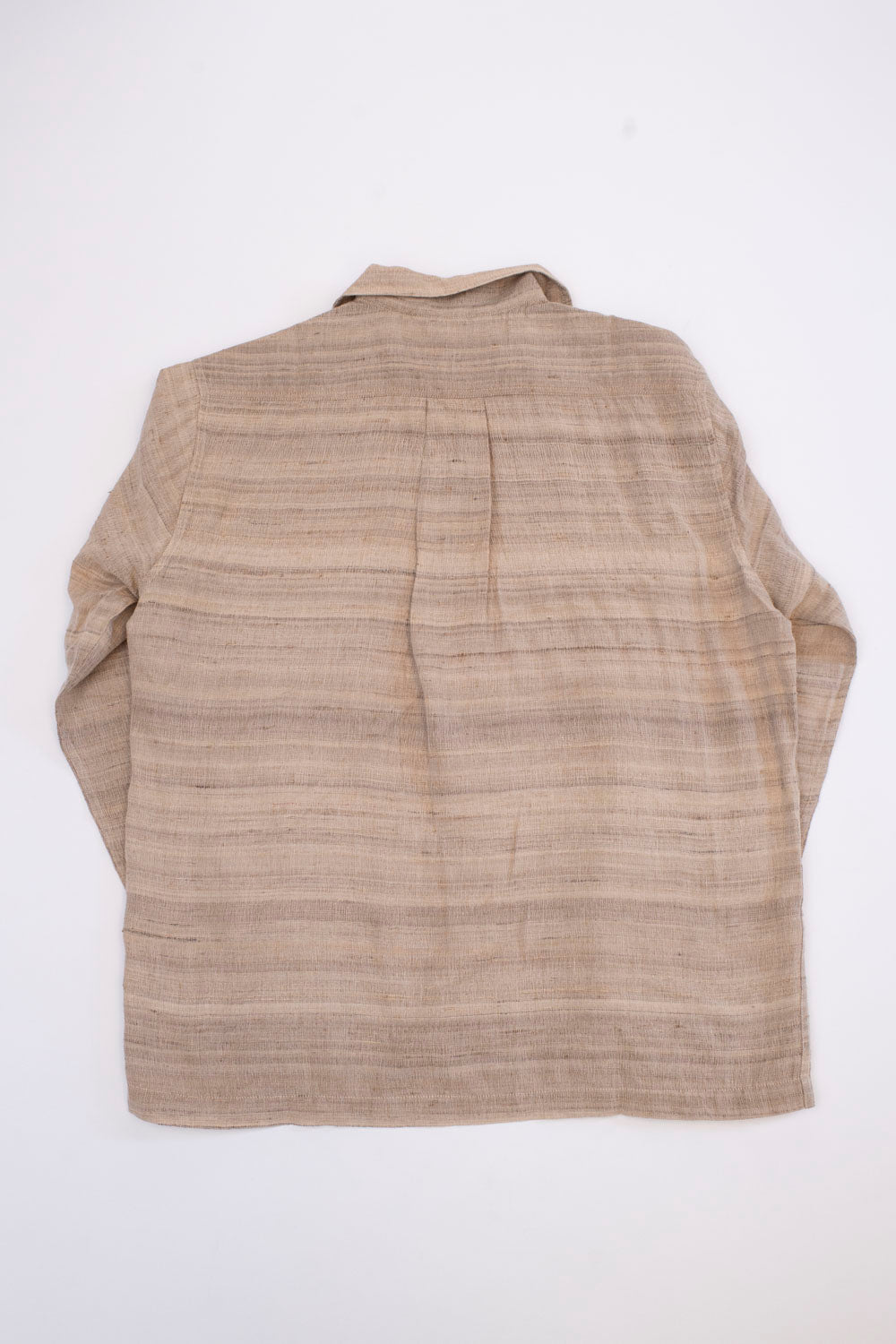 Open Collar Shirt Handloom Silk - Travertine 5 Open Collar Shirt Handloom Silk - Travertine