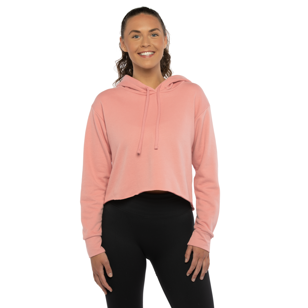 Women's Laguna Sueded Raw Edge Crop Hoodie