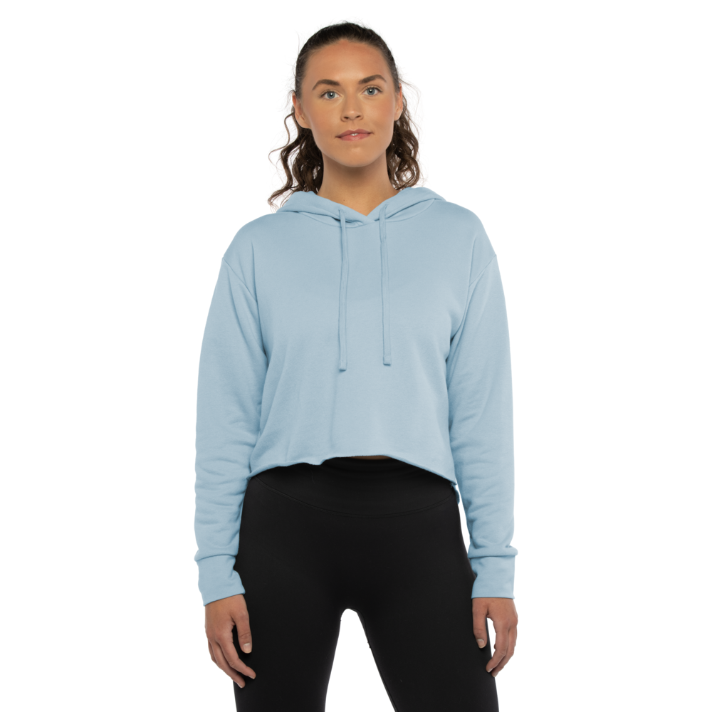 Women's Laguna Sueded Raw Edge Crop Hoodie