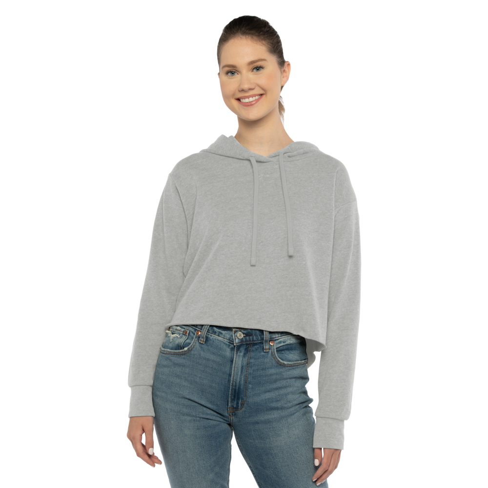 Women's Laguna Sueded Raw Edge Crop Hoodie