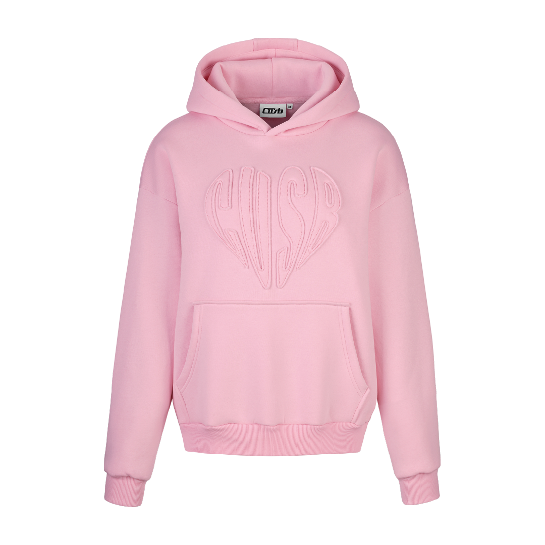 HEART HOODIE PINK