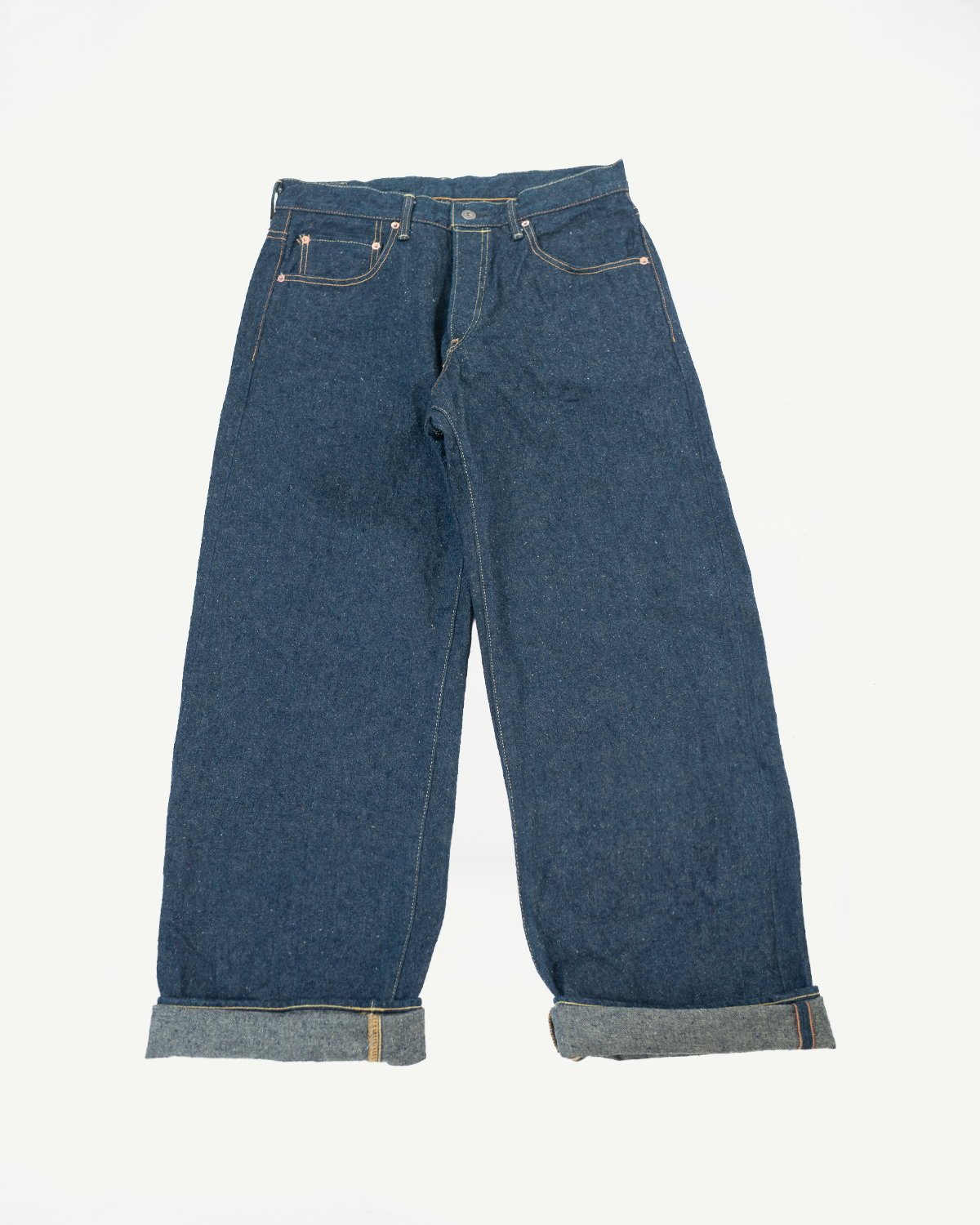 222CCD-GOLV - 15oz "Concrete Denim Grey Olive" Selvedge Denim - Super Wide Straight 1 222CCD-GOLV - 15oz "Concrete Denim Grey Olive" Selvedge Denim - Super Wide Straight