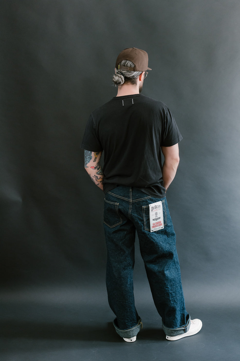 222CCD-GOLV - 15oz "Concrete Denim Grey Olive" Selvedge Denim - Super Wide Straight 10 222CCD-GOLV - 15oz "Concrete Denim Grey Olive" Selvedge Denim - Super Wide Straight