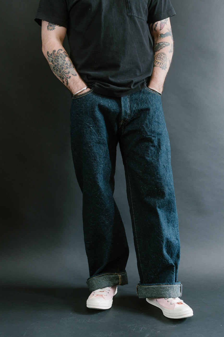 222CCD-GOLV - 15oz "Concrete Denim Grey Olive" Selvedge Denim - Super Wide Straight 11 222CCD-GOLV - 15oz "Concrete Denim Grey Olive" Selvedge Denim - Super Wide Straight