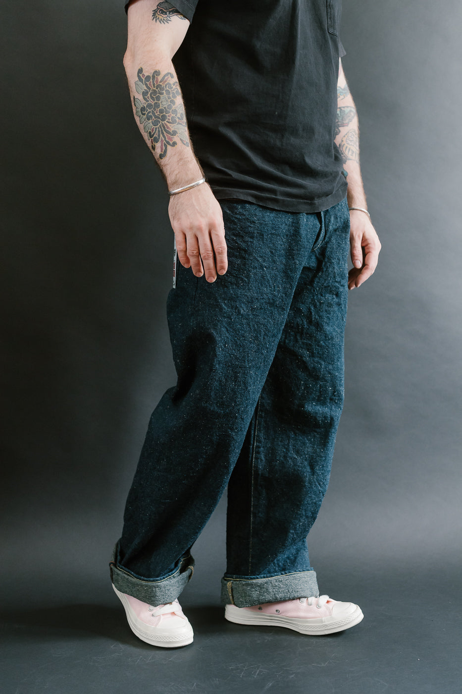 222CCD-GOLV - 15oz "Concrete Denim Grey Olive" Selvedge Denim - Super Wide Straight 12 222CCD-GOLV - 15oz "Concrete Denim Grey Olive" Selvedge Denim - Super Wide Straight