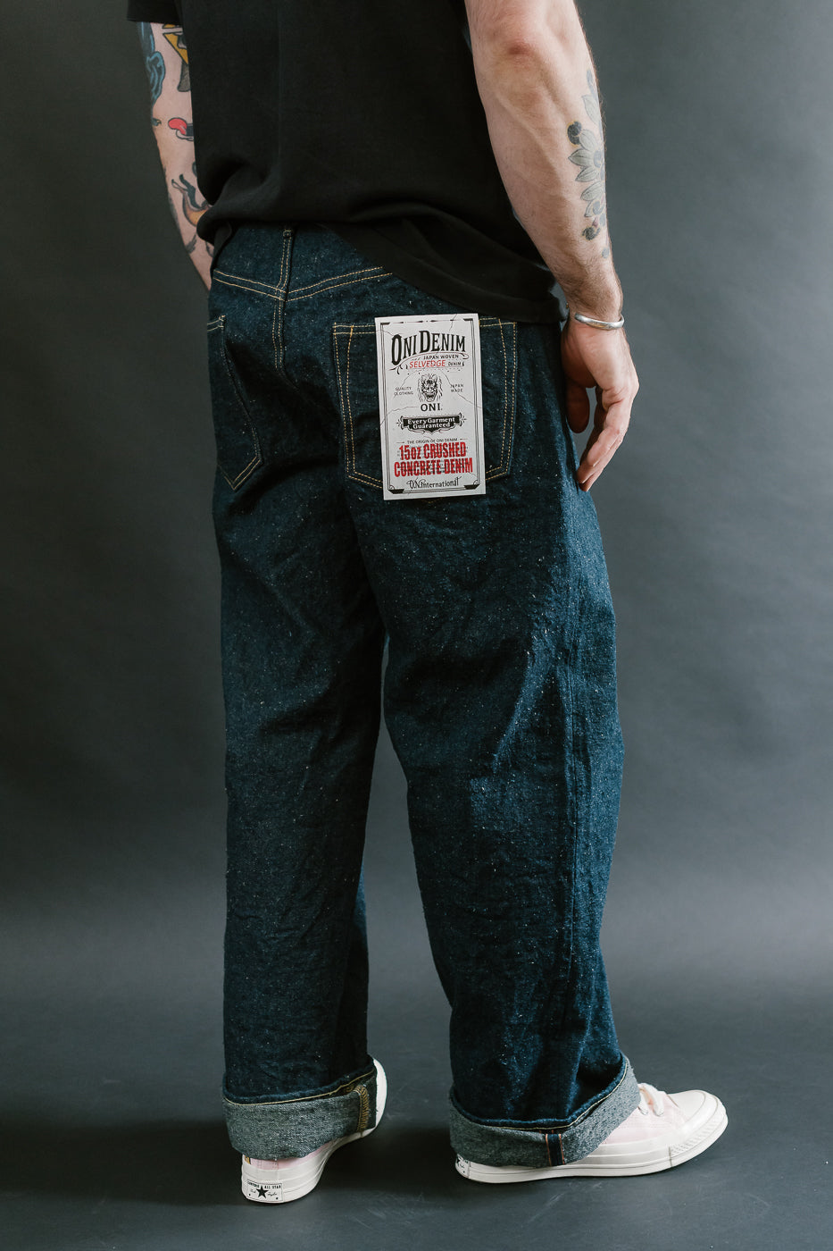 222CCD-GOLV - 15oz "Concrete Denim Grey Olive" Selvedge Denim - Super Wide Straight 13 222CCD-GOLV - 15oz "Concrete Denim Grey Olive" Selvedge Denim - Super Wide Straight