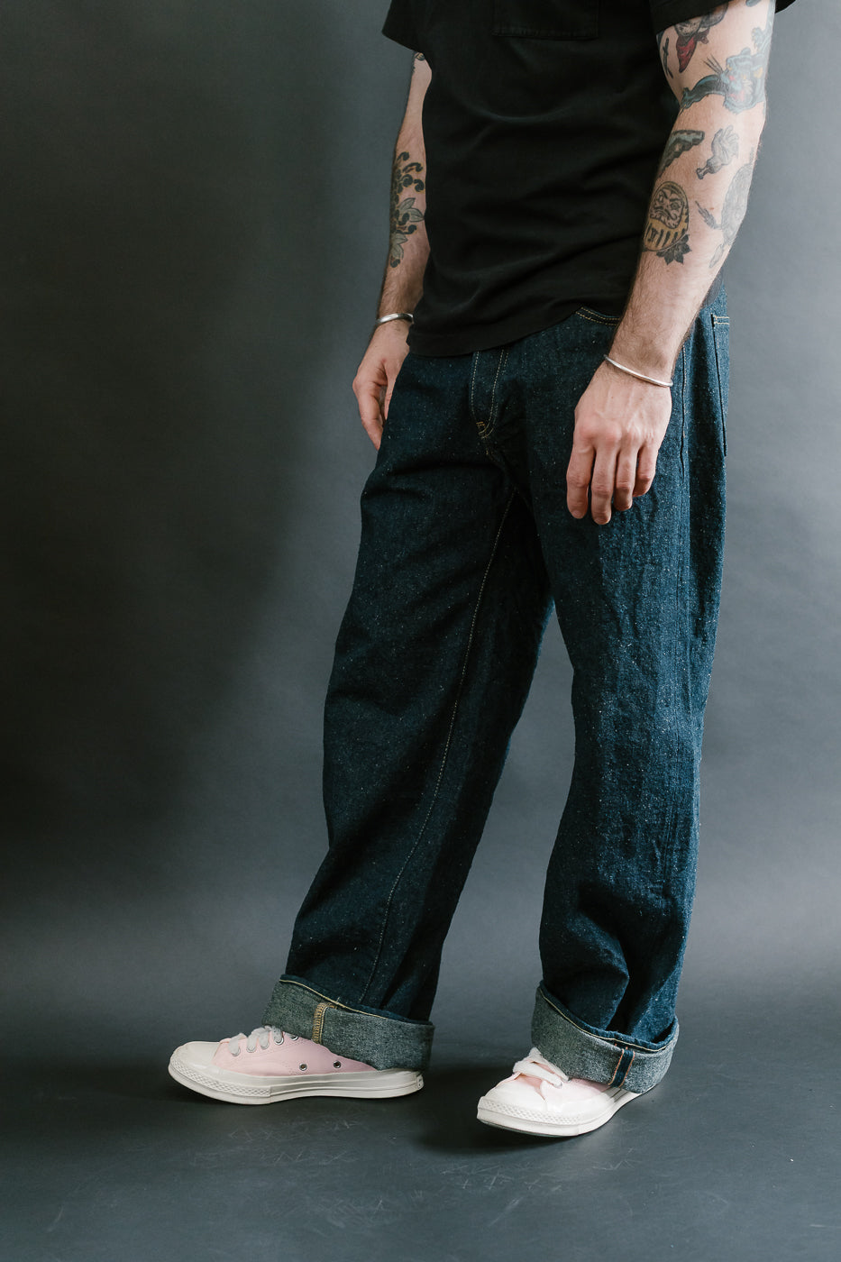 222CCD-GOLV - 15oz "Concrete Denim Grey Olive" Selvedge Denim - Super Wide Straight 15 222CCD-GOLV - 15oz "Concrete Denim Grey Olive" Selvedge Denim - Super Wide Straight