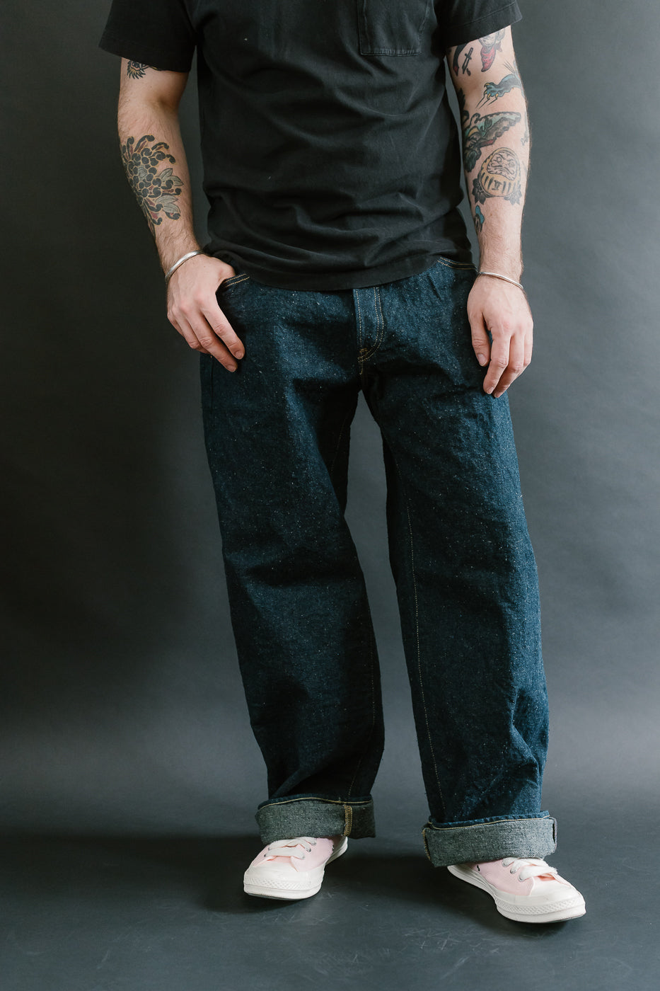 222CCD-GOLV - 15oz "Concrete Denim Grey Olive" Selvedge Denim - Super Wide Straight 16 222CCD-GOLV - 15oz "Concrete Denim Grey Olive" Selvedge Denim - Super Wide Straight