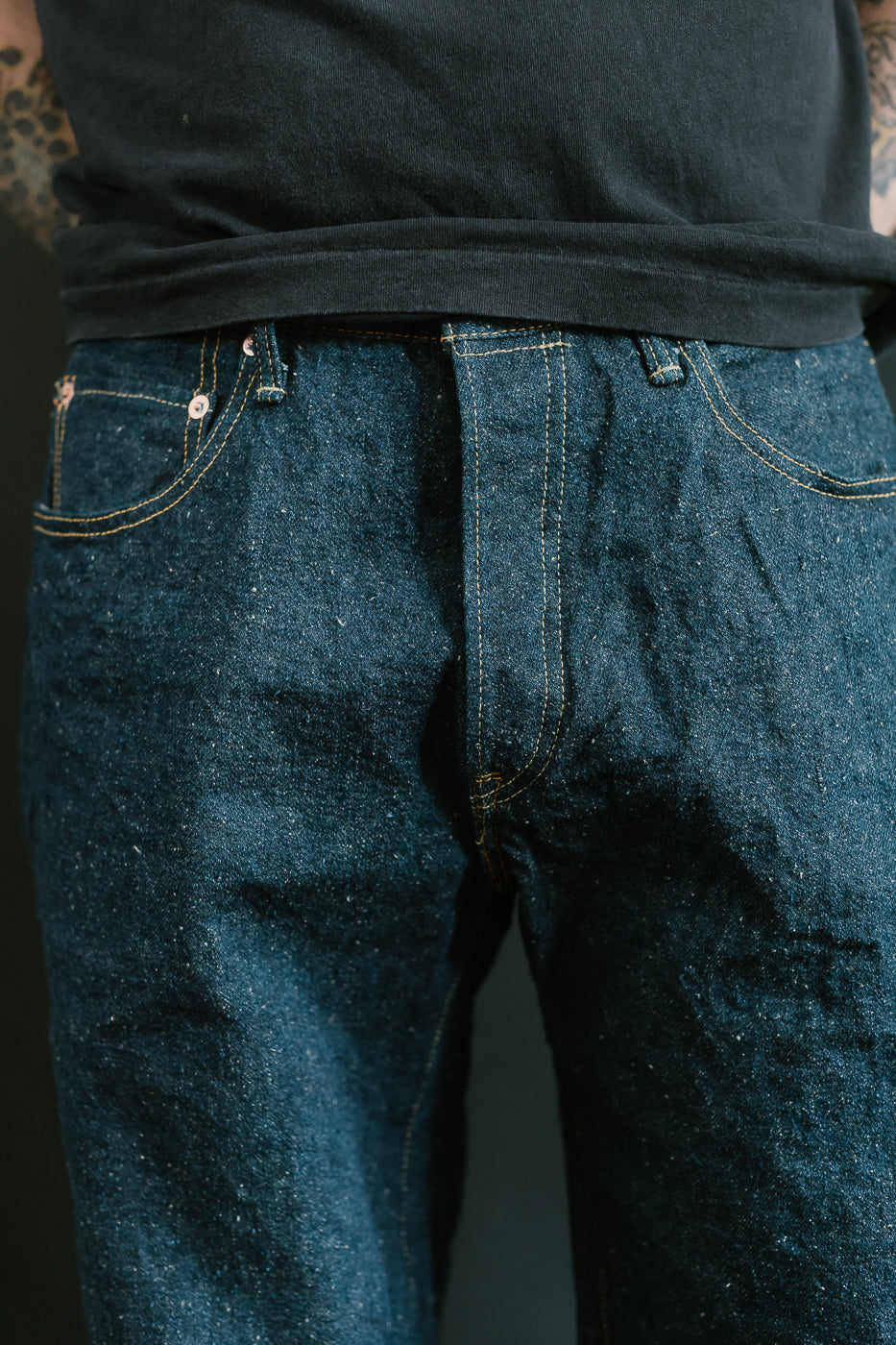 222CCD-GOLV - 15oz "Concrete Denim Grey Olive" Selvedge Denim - Super Wide Straight 17 222CCD-GOLV - 15oz "Concrete Denim Grey Olive" Selvedge Denim - Super Wide Straight