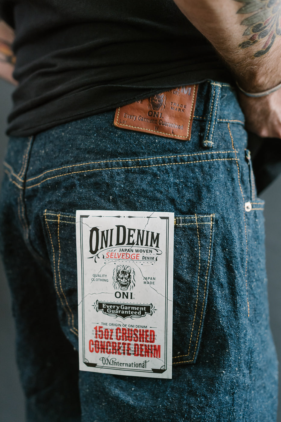 222CCD-GOLV - 15oz "Concrete Denim Grey Olive" Selvedge Denim - Super Wide Straight 19 222CCD-GOLV - 15oz "Concrete Denim Grey Olive" Selvedge Denim - Super Wide Straight