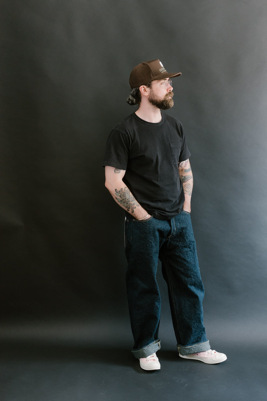 222CCD-GOLV - 15oz "Concrete Denim Grey Olive" Selvedge Denim - Super Wide Straight 9 222CCD-GOLV - 15oz "Concrete Denim Grey Olive" Selvedge Denim - Super Wide Straight