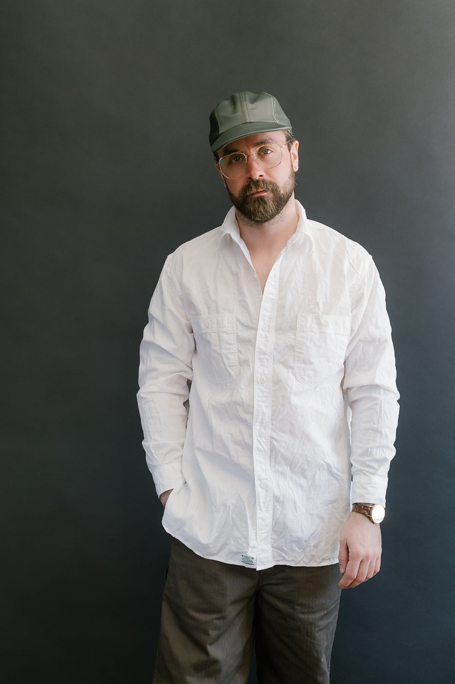 01-8270-69 - Lightweight Chambray Relax Fit Work Shirt - White 11 01-8270-69 - Lightweight Chambray Relax Fit Work Shirt - White