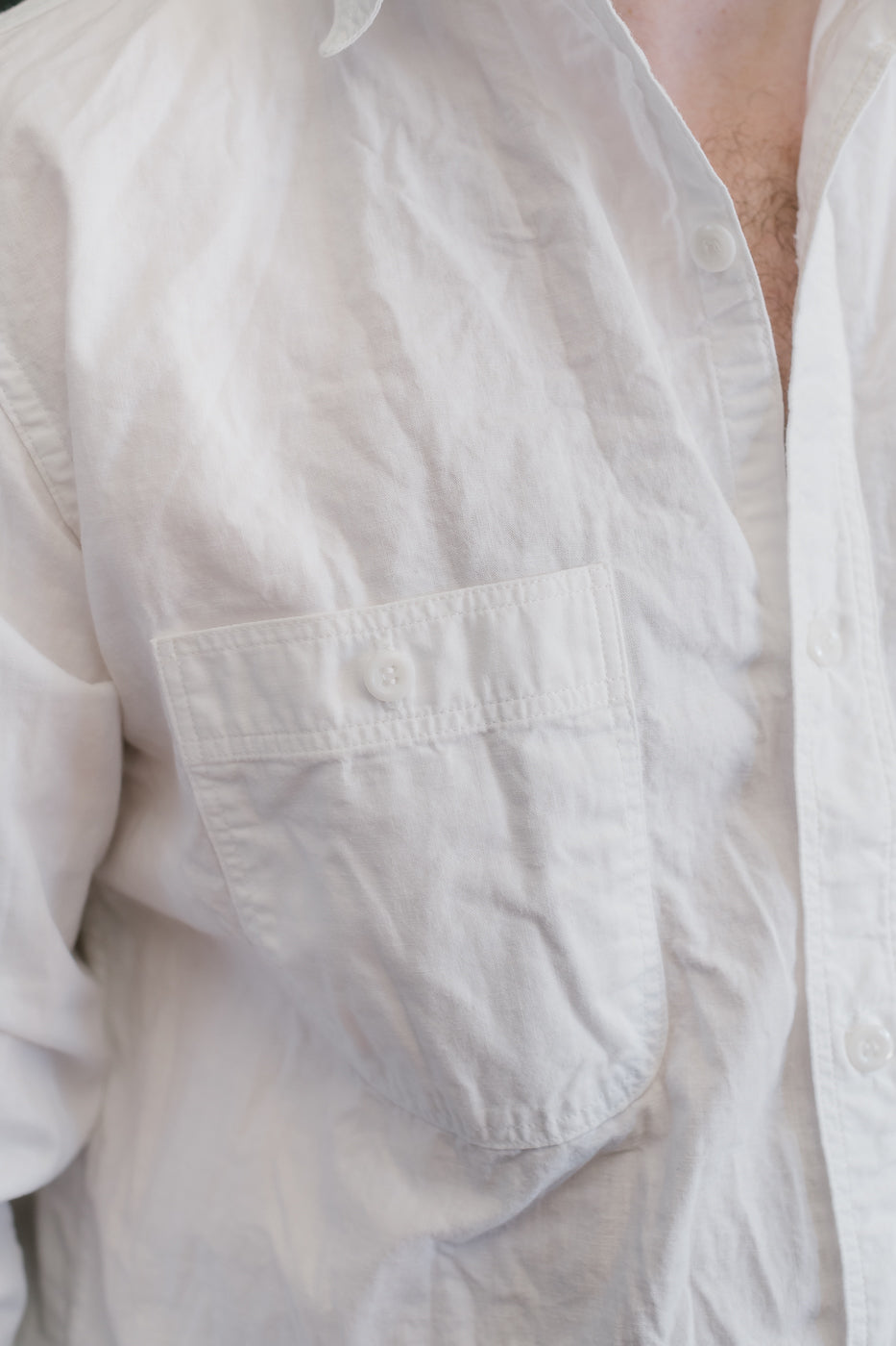 01-8270-69 - Lightweight Chambray Relax Fit Work Shirt - White 18 01-8270-69 - Lightweight Chambray Relax Fit Work Shirt - White