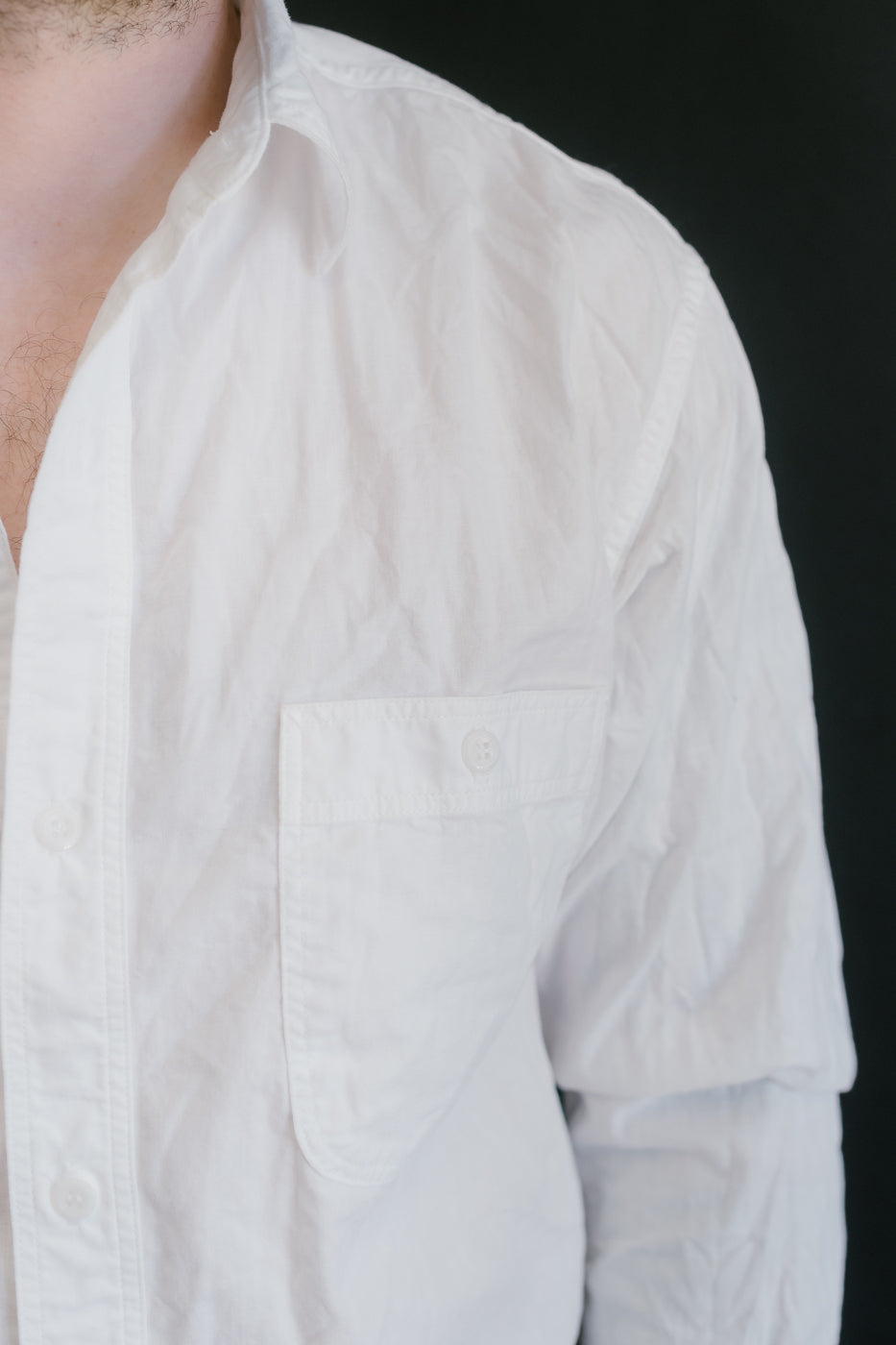 01-8270-69 - Lightweight Chambray Relax Fit Work Shirt - White 19 01-8270-69 - Lightweight Chambray Relax Fit Work Shirt - White
