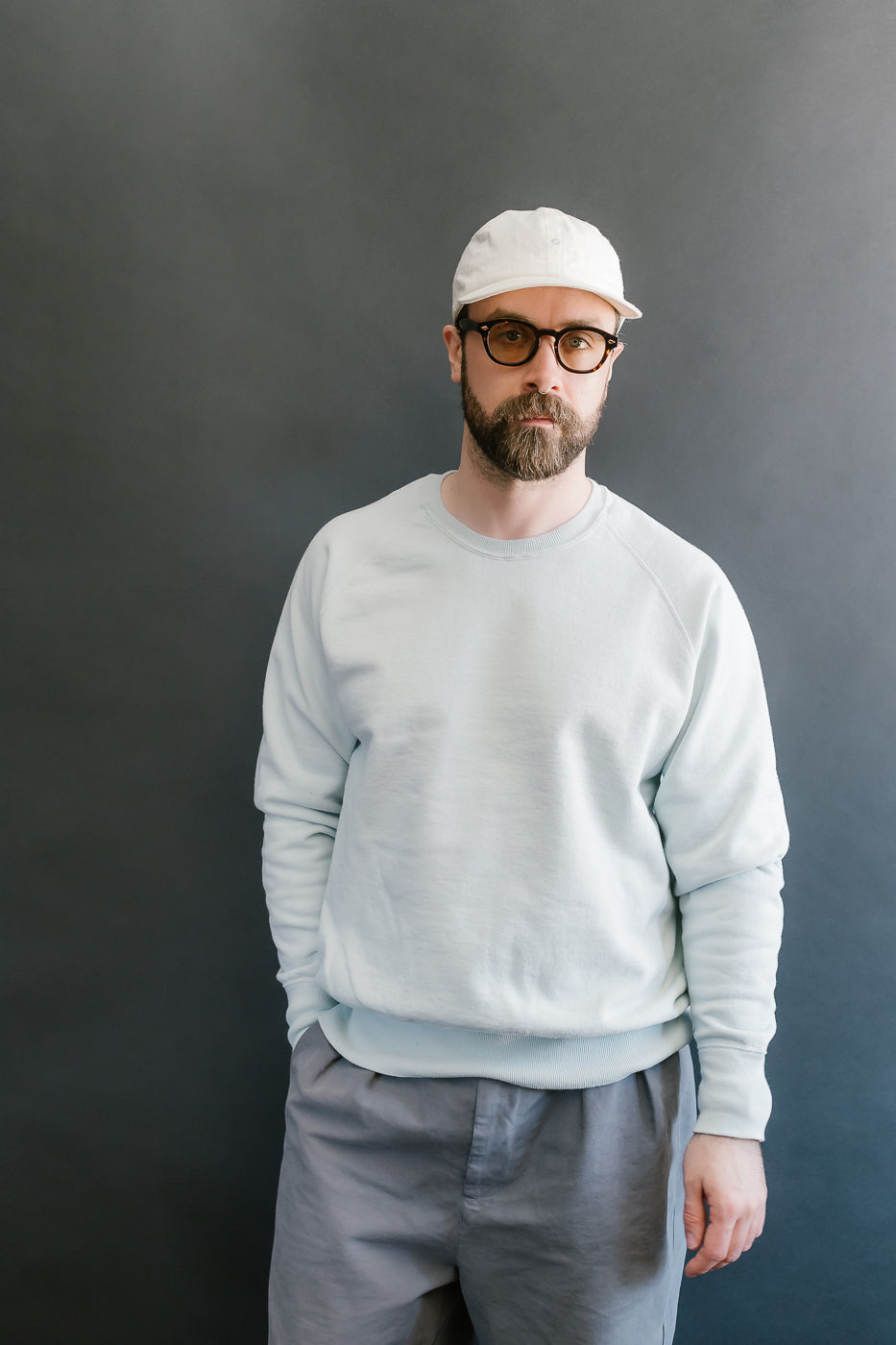 Lot 461-0 - "Second-Hand" Series Crewneck Sweatshirt - Saxe 14 Lot 461-0 - "Second-Hand" Series Crewneck Sweatshirt - Saxe