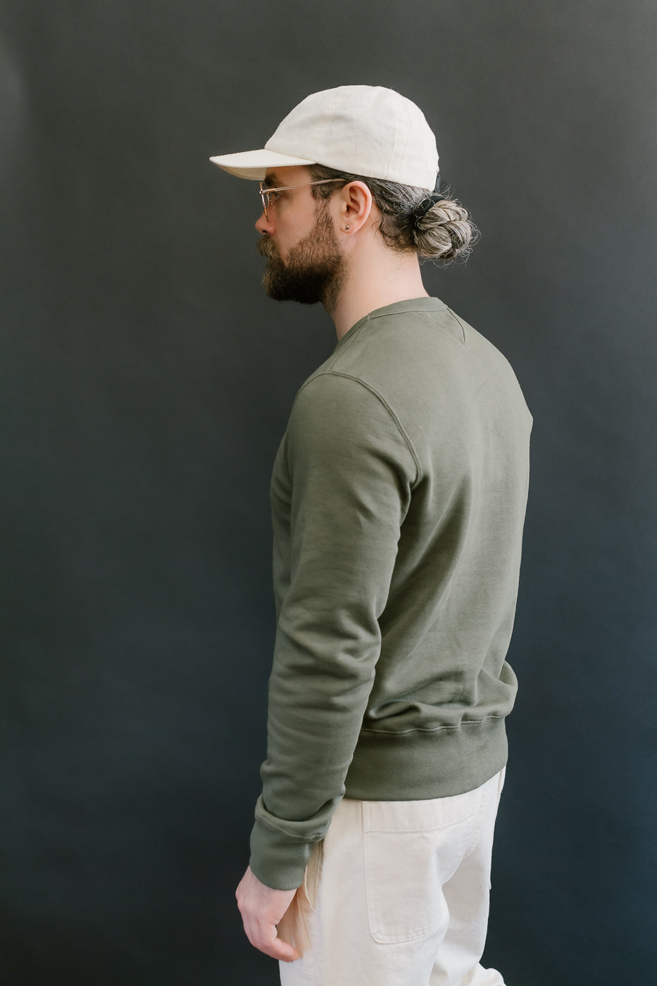 346.40 - Loopwheeled Sweatshirt - Army 12 346.40 - Loopwheeled Sweatshirt - Army