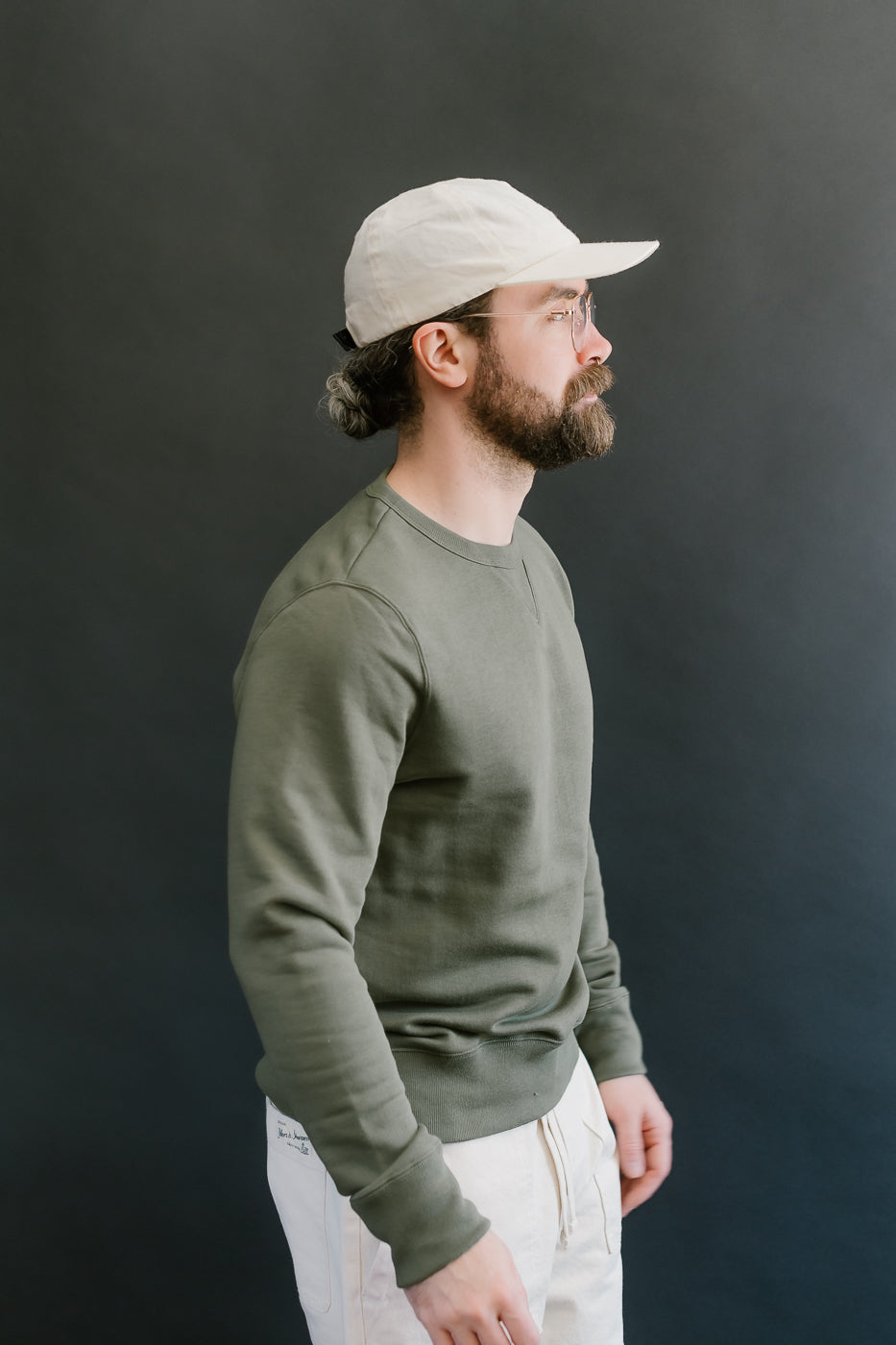 346.40 - Loopwheeled Sweatshirt - Army 9 346.40 - Loopwheeled Sweatshirt - Army
