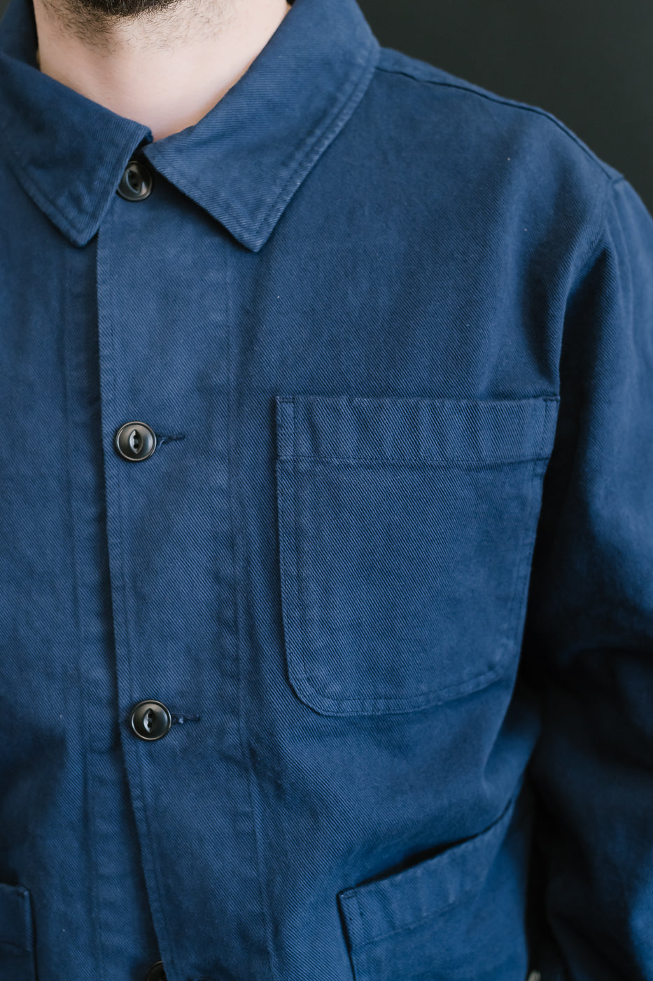 JKT05.66 - 11.2oz Organic Cotton Broken Twill Jacket - Ink Blue 16 JKT05.66 - 11.2oz Organic Cotton Broken Twill Jacket - Ink Blue