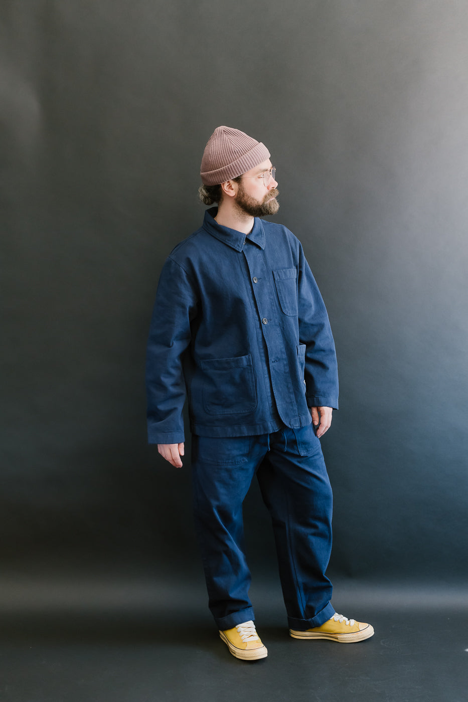 JKT05.66 - 11.2oz Organic Cotton Broken Twill Jacket - Ink Blue 7 JKT05.66 - 11.2oz Organic Cotton Broken Twill Jacket - Ink Blue