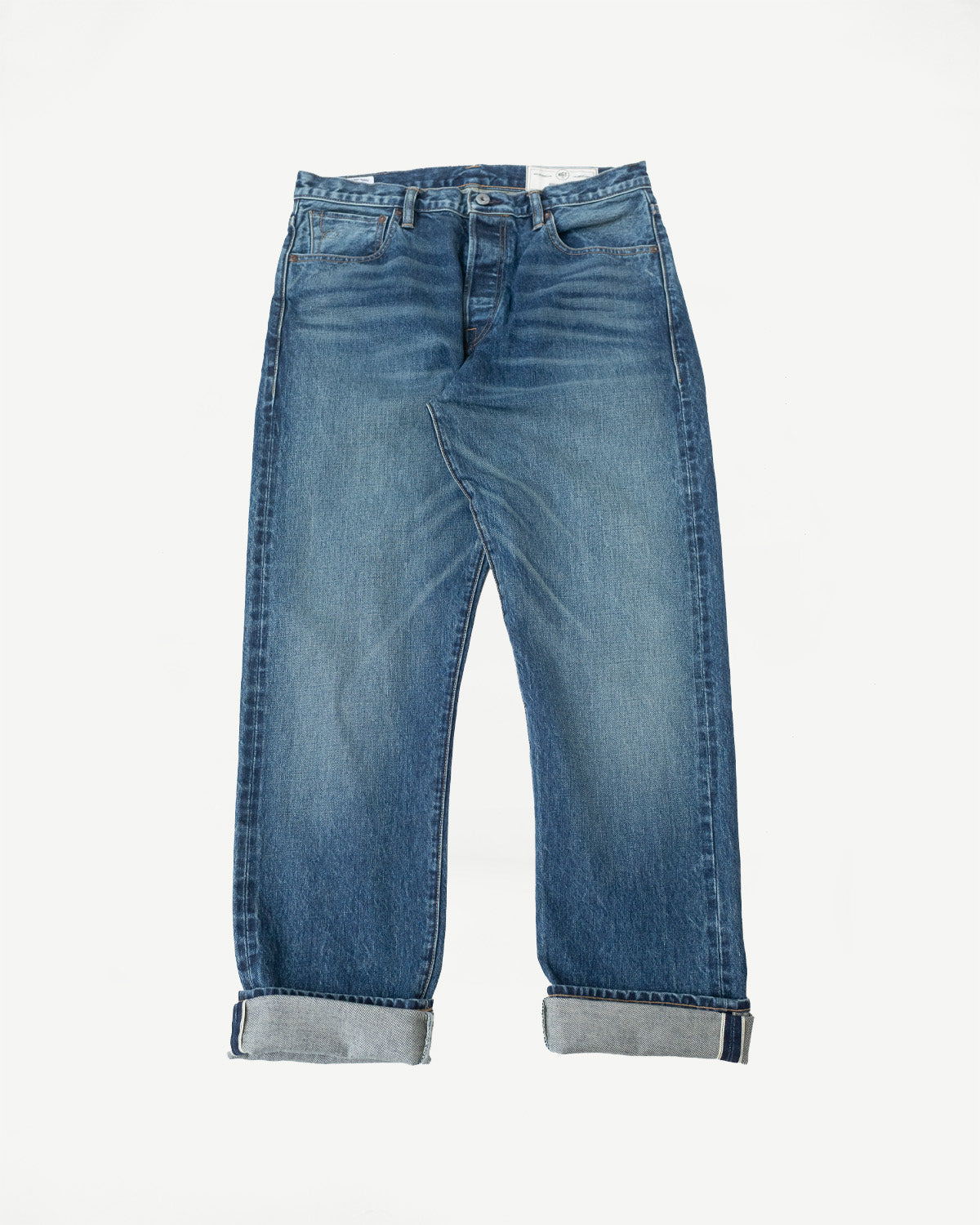 15oz - Vintage Washed Selvedge Strider Pant - Medium Indigo