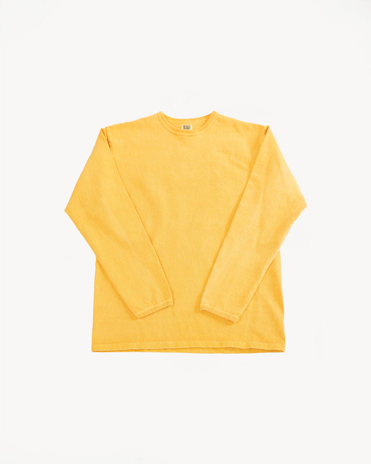 "Stand Wheel" Heavyweight Long Sleeve Pigment Dyed Tee - Gold