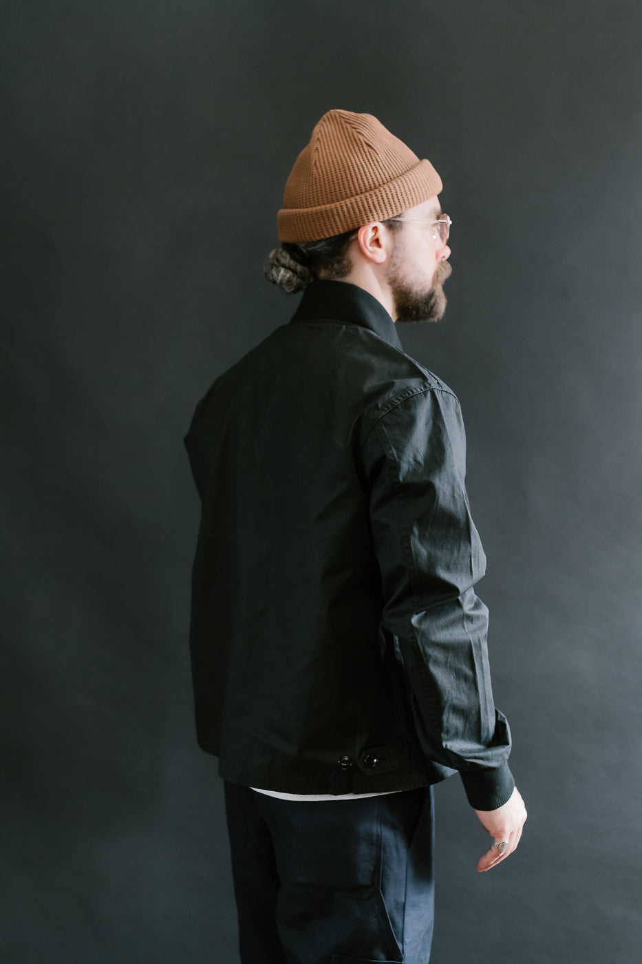 IHJ-145-BLK - 7oz Rubber Wax Coated Windbreaker - Black 12 IHJ-145-BLK - 7oz Rubber Wax Coated Windbreaker - Black
