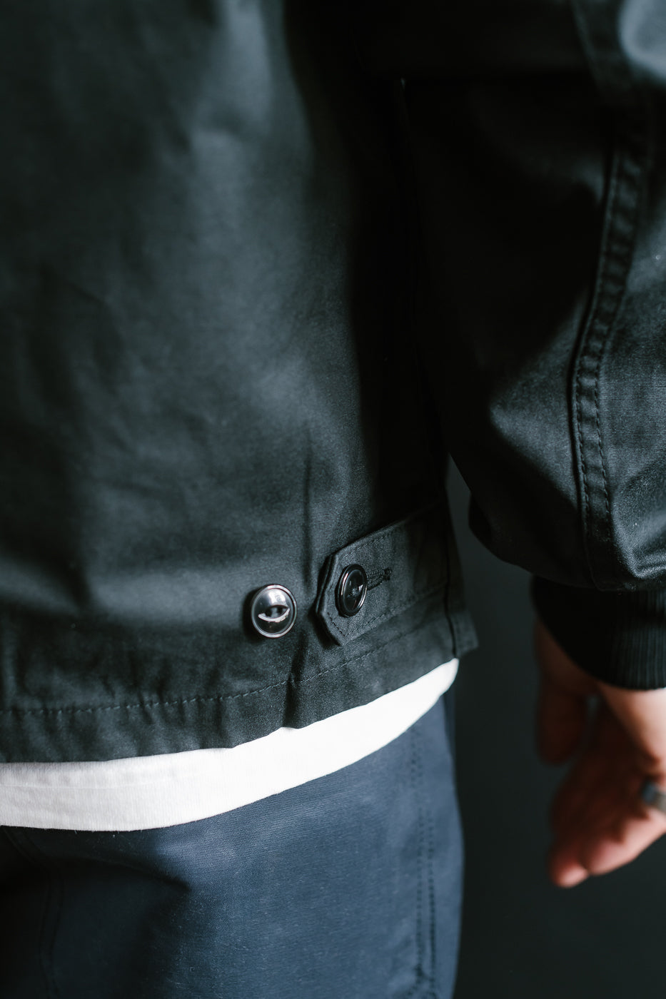 IHJ-145-BLK - 7oz Rubber Wax Coated Windbreaker - Black 24 IHJ-145-BLK - 7oz Rubber Wax Coated Windbreaker - Black