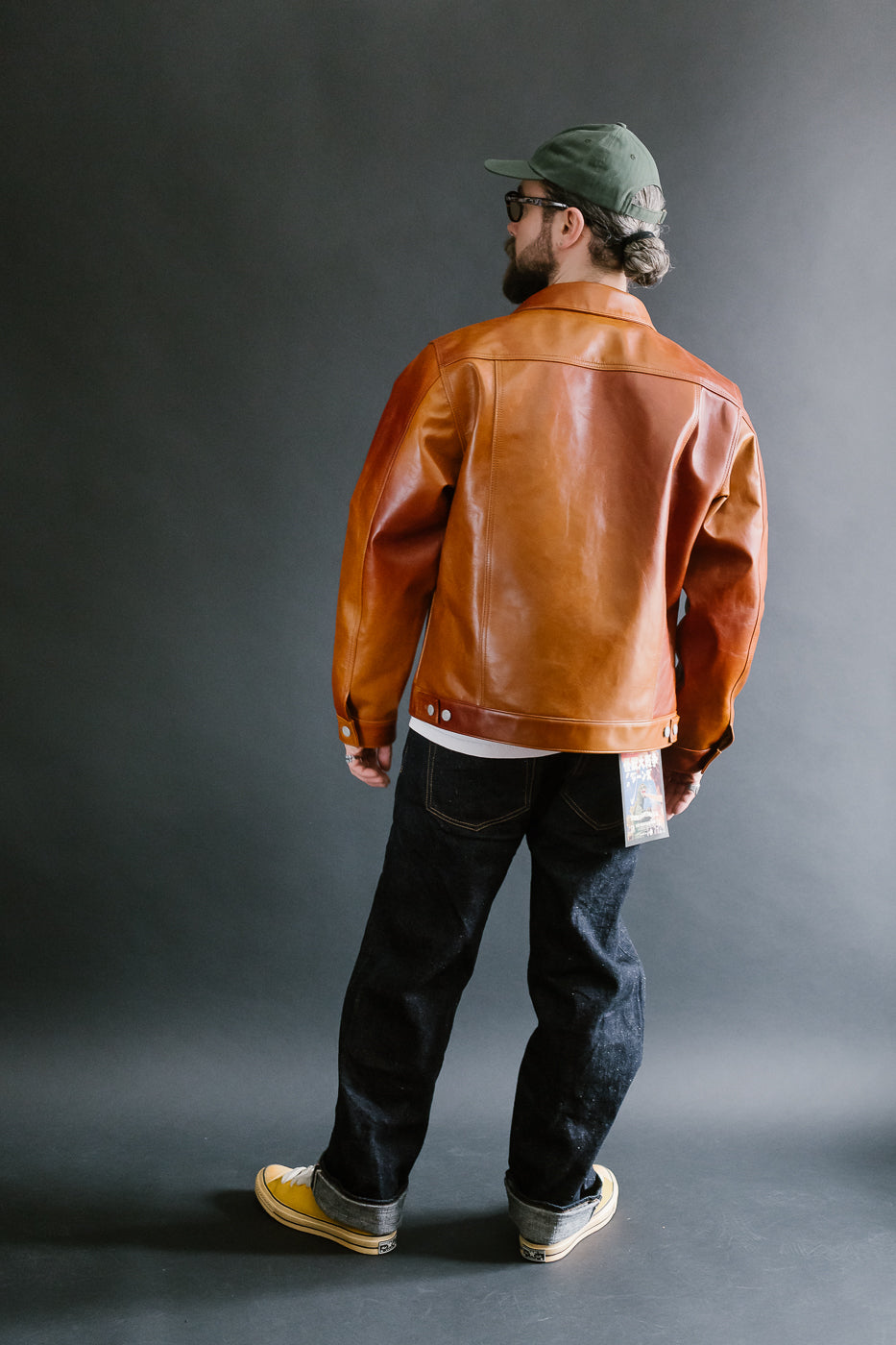 SP-123 - Hand-Dyed Horsehide Leather Type II Jacket - Brown 12 SP-123 - Hand-Dyed Horsehide Leather Type II Jacket - Brown