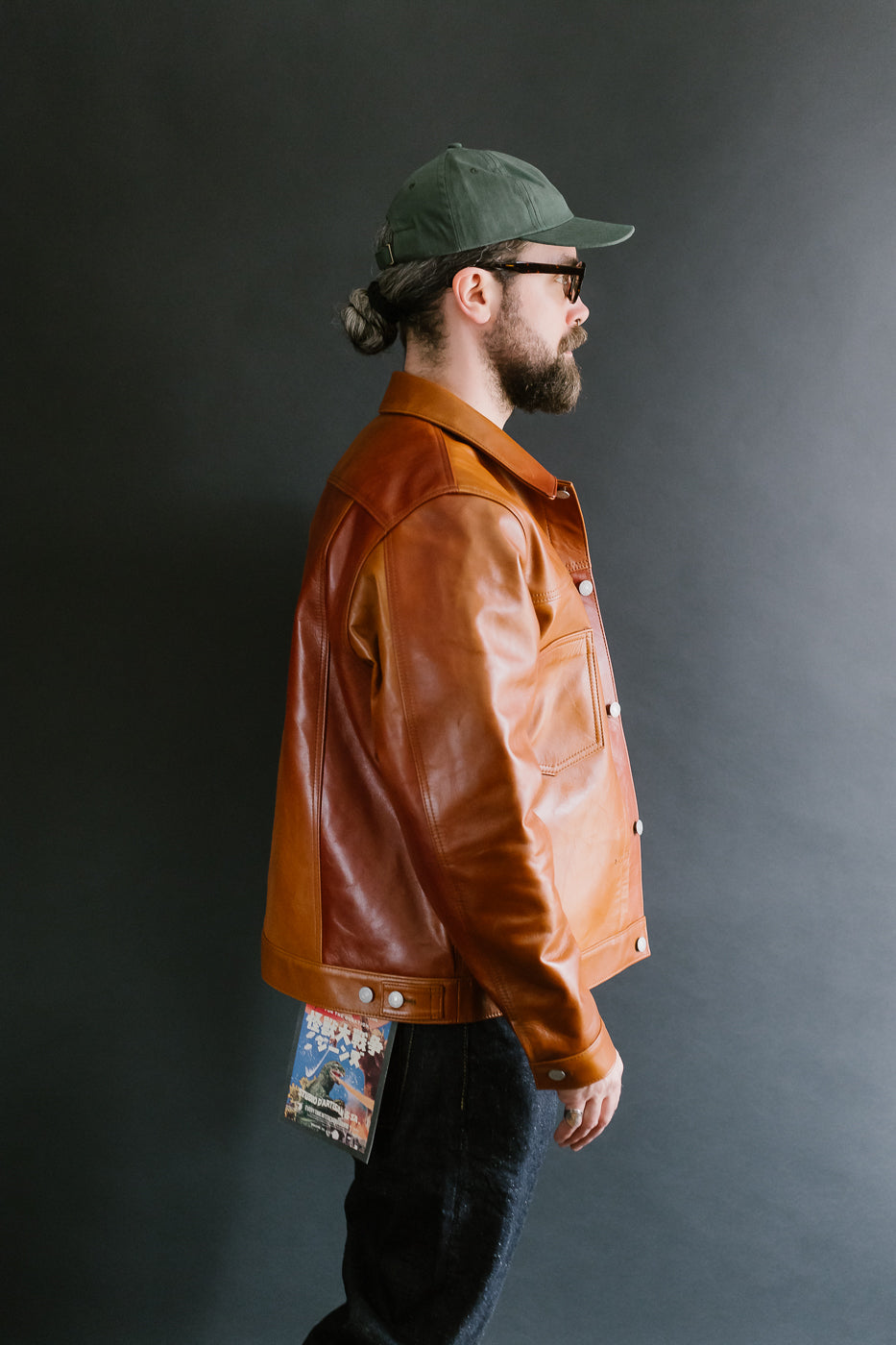 SP-123 - Hand-Dyed Horsehide Leather Type II Jacket - Brown 15 SP-123 - Hand-Dyed Horsehide Leather Type II Jacket - Brown