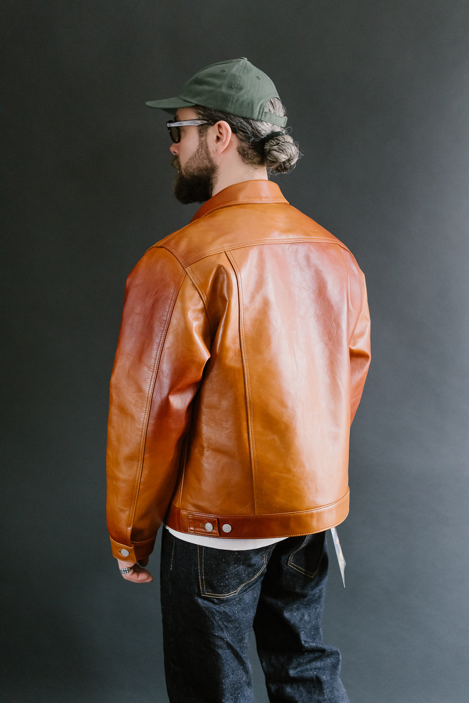SP-123 - Hand-Dyed Horsehide Leather Type II Jacket - Brown 17 SP-123 - Hand-Dyed Horsehide Leather Type II Jacket - Brown