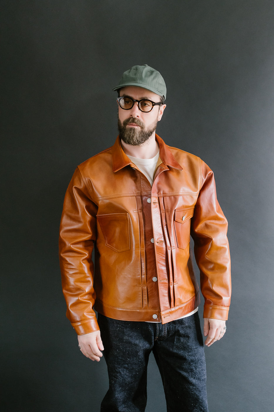 SP-123 - Hand-Dyed Horsehide Leather Type II Jacket - Brown 19 SP-123 - Hand-Dyed Horsehide Leather Type II Jacket - Brown