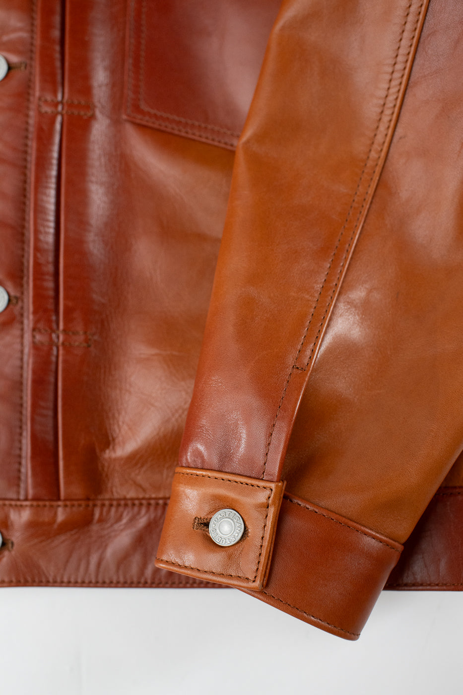 SP-123 - Hand-Dyed Horsehide Leather Type II Jacket - Brown 5 SP-123 - Hand-Dyed Horsehide Leather Type II Jacket - Brown