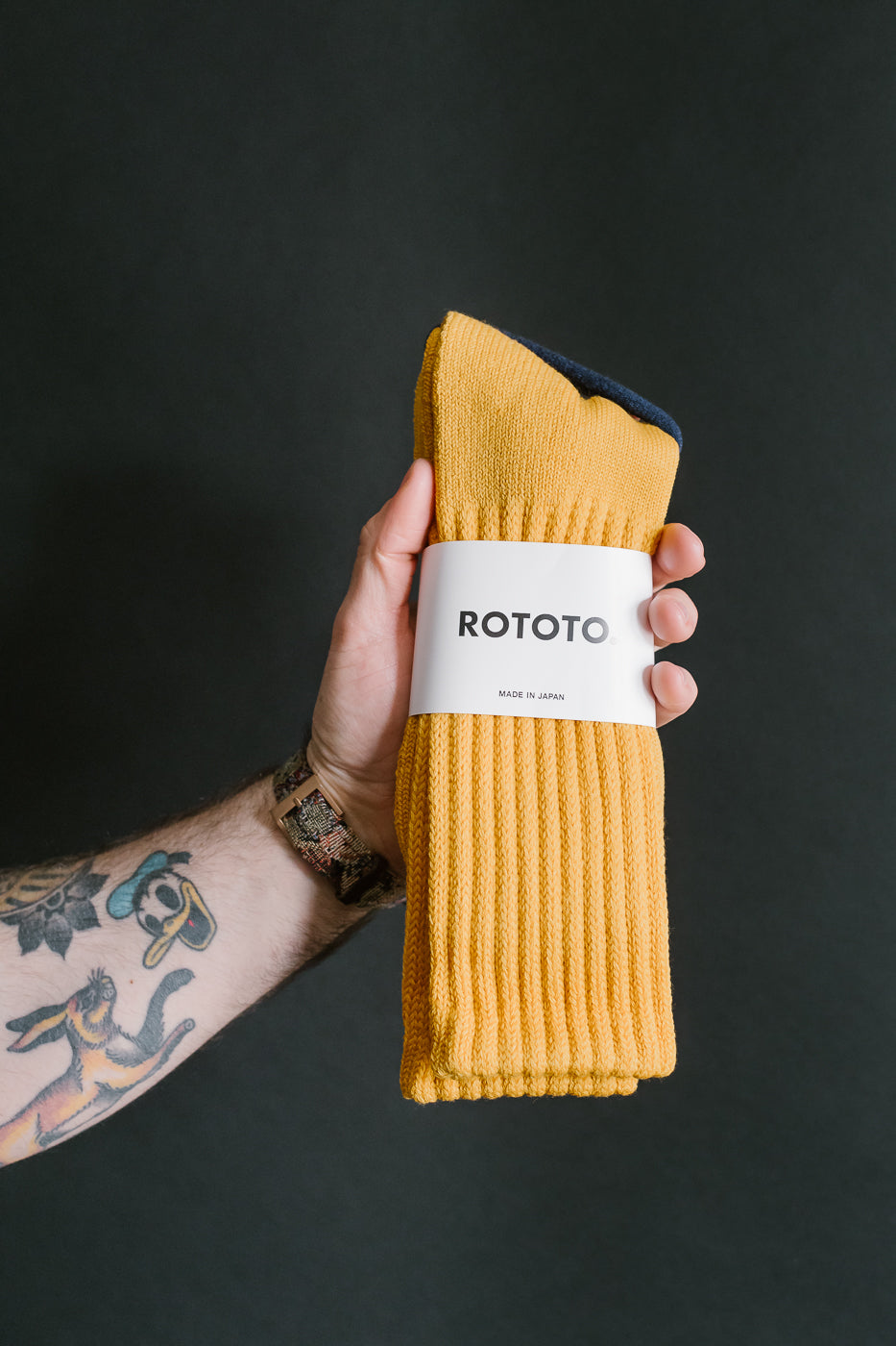 R1334 - Loose Pile Crew Sock - Yellow 2 R1334 - Loose Pile Crew Sock - Yellow